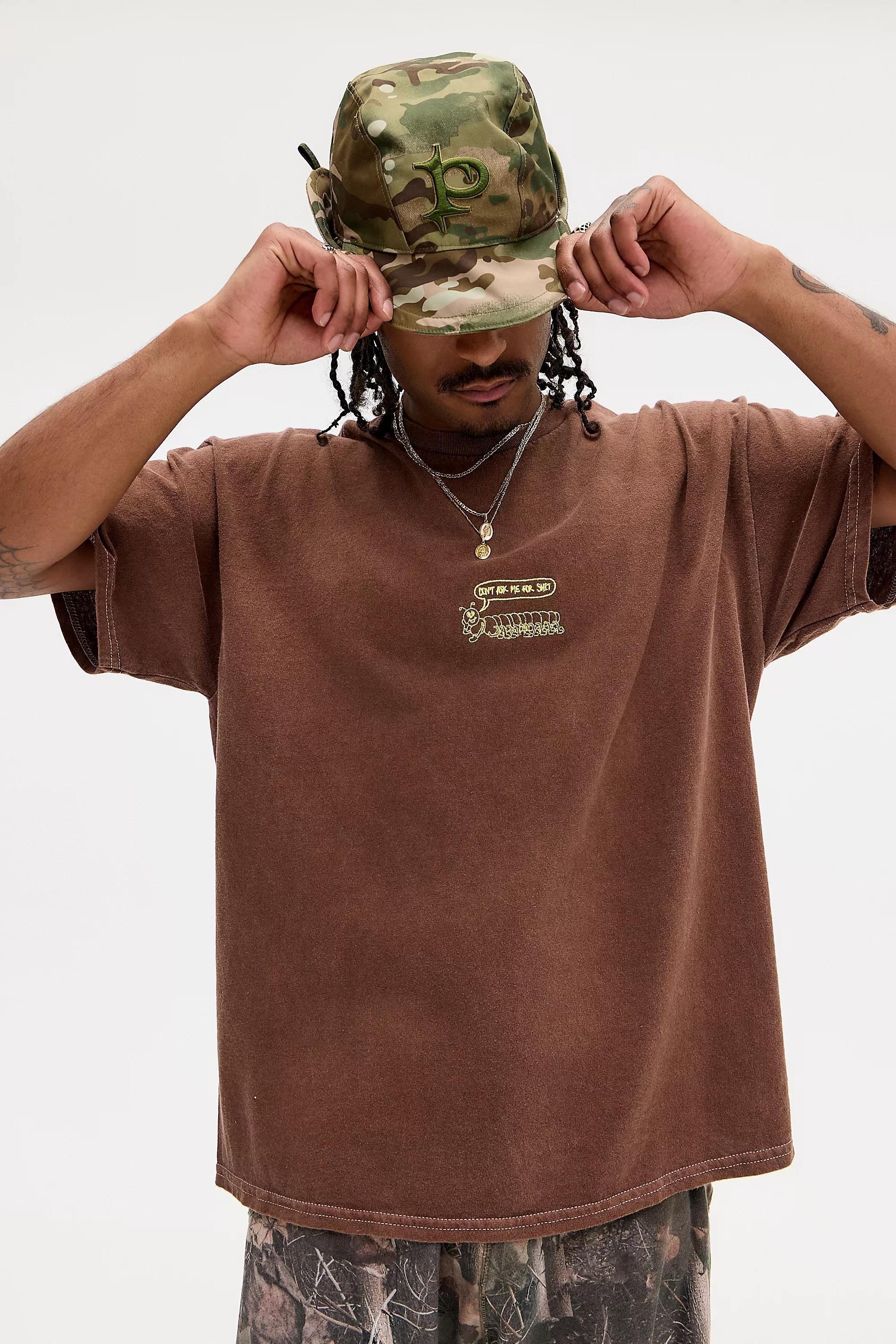 Brown Uo Caterpillar T-Shirt, BRN, large image number 0