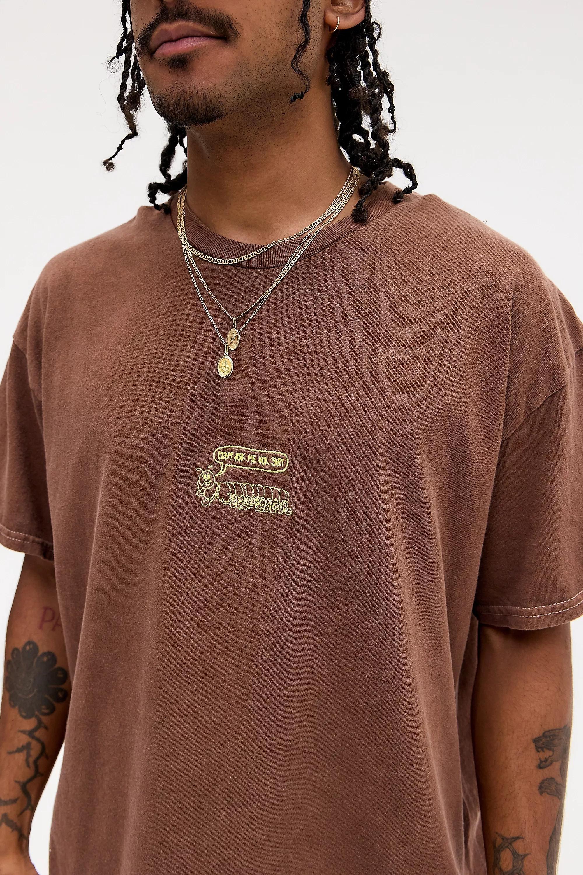 Brown Uo Caterpillar T-Shirt, BRN, large image number 1