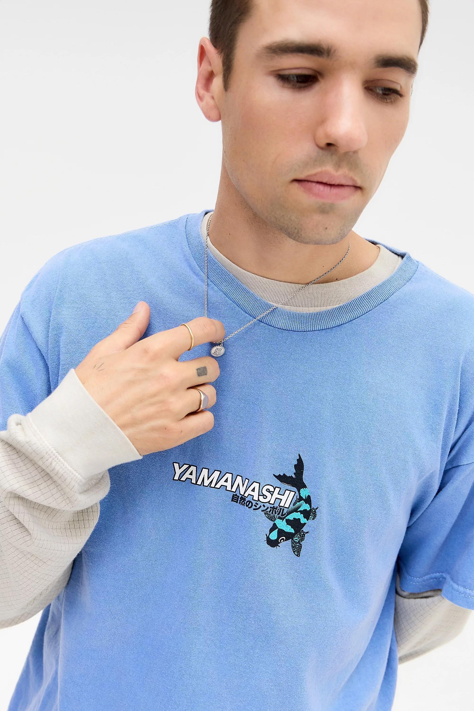 Blue Uo Yamanashi T-Shirt, BLUE, medium