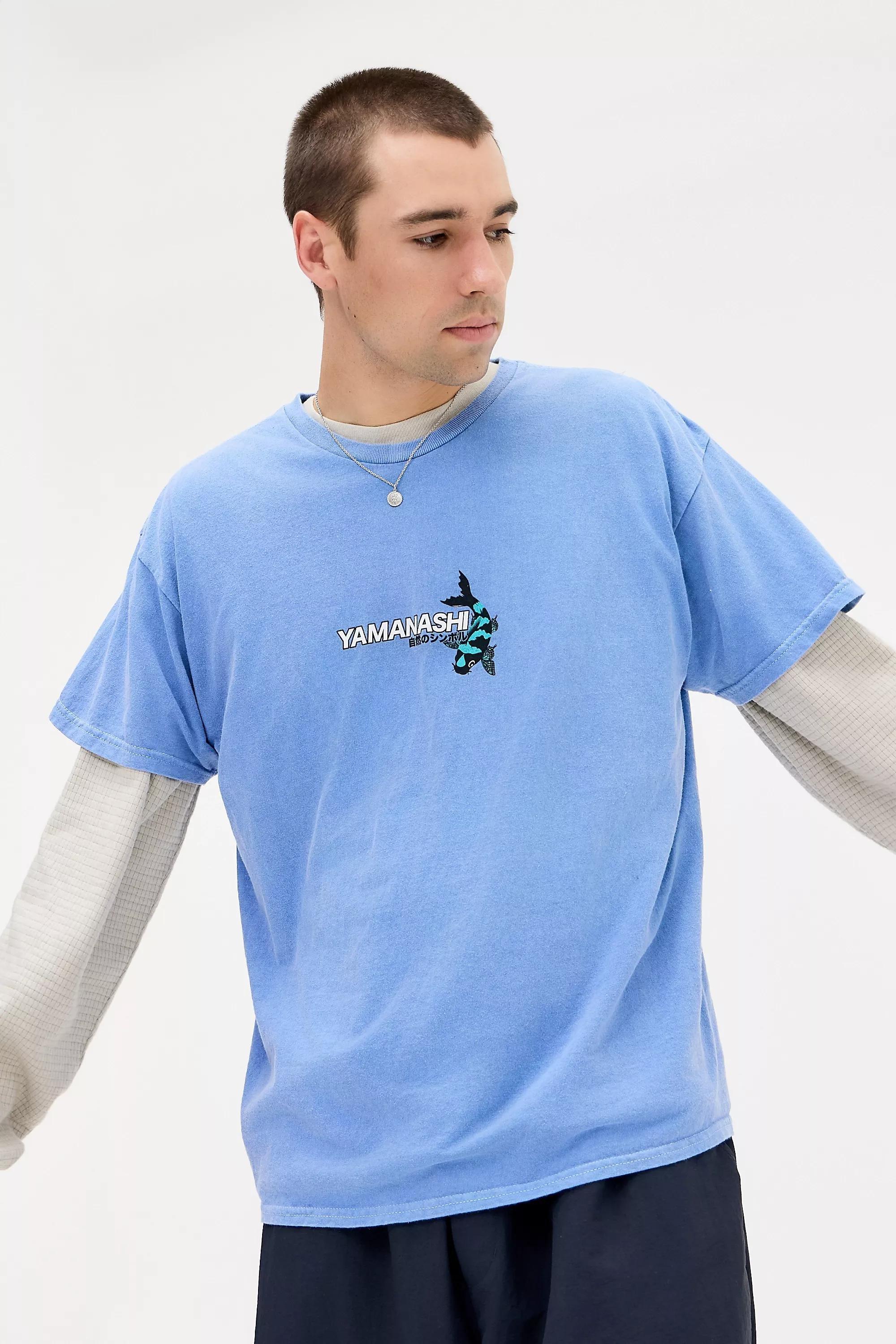 Blue Uo Yamanashi T-Shirt, BLUE, large image number 3