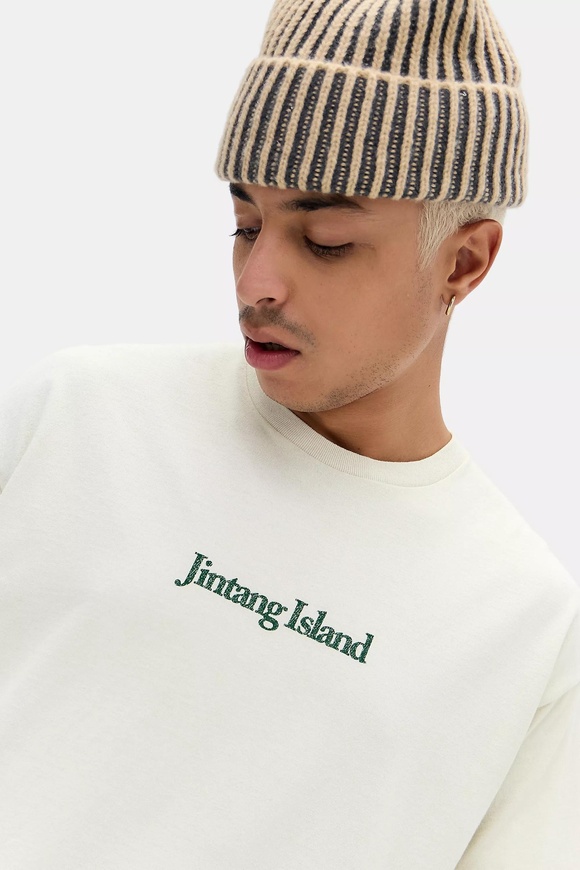 White Uo Jintang Island T-Shirt, WHT, large image number 1