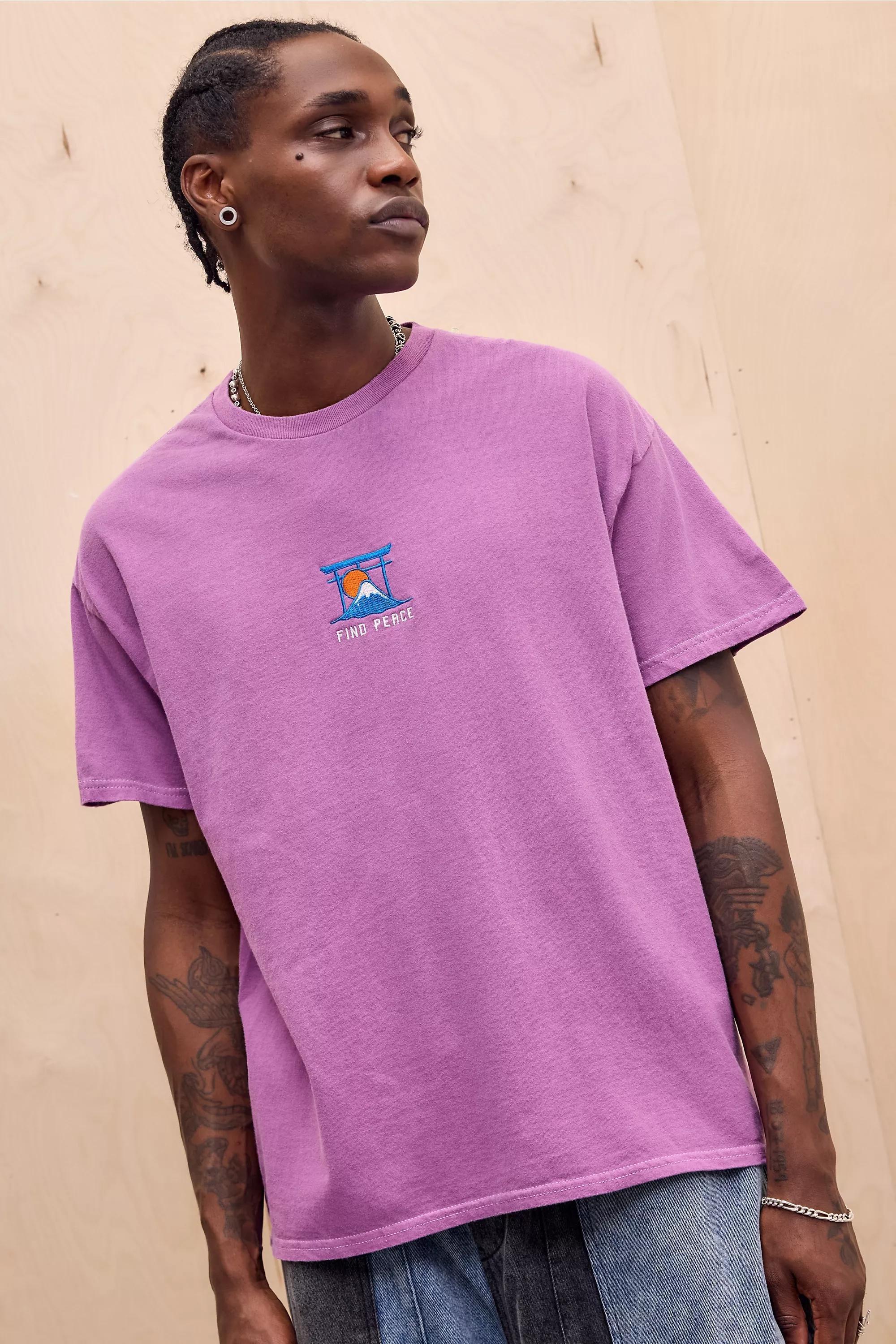 Purple Uo Printed T-Shirt, PURP, medium