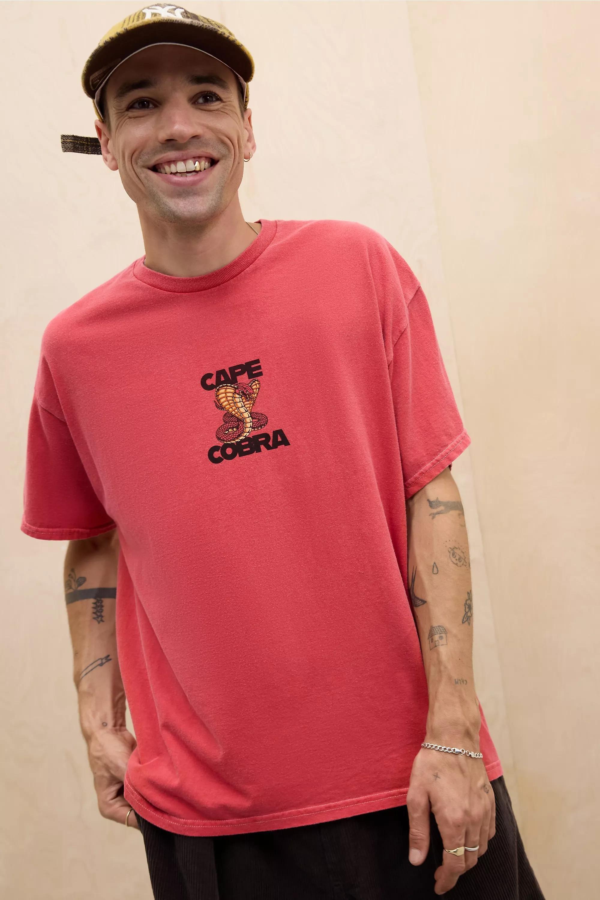 Red Uo Printed T-Shirt, RED, medium