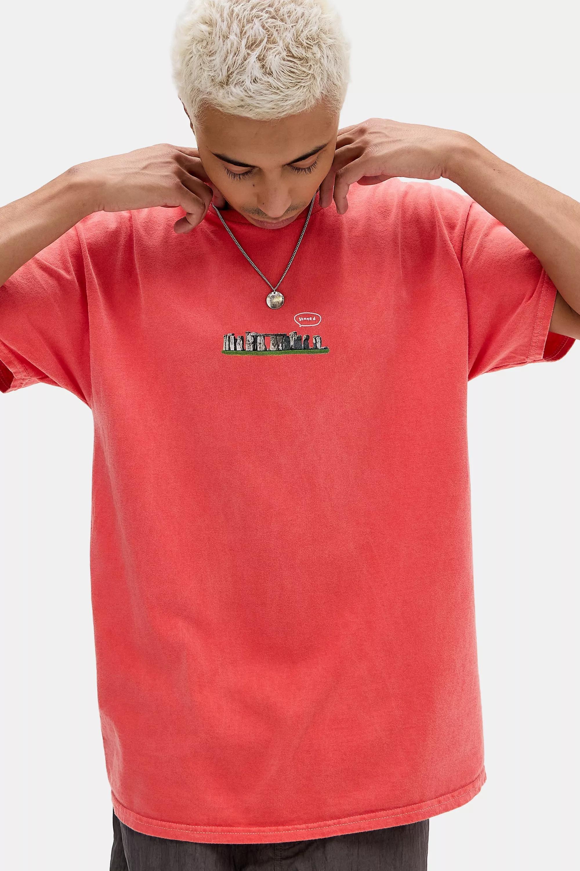 RED UO Red Stoned T-Shirt, RED, large image number 0