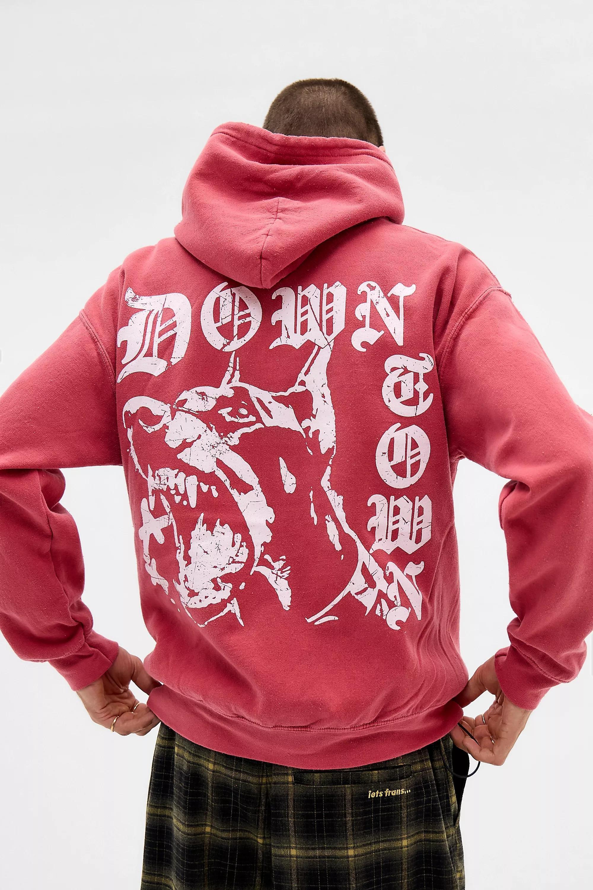 Red Uo Grunge Dog Hoodie, , large image number 0