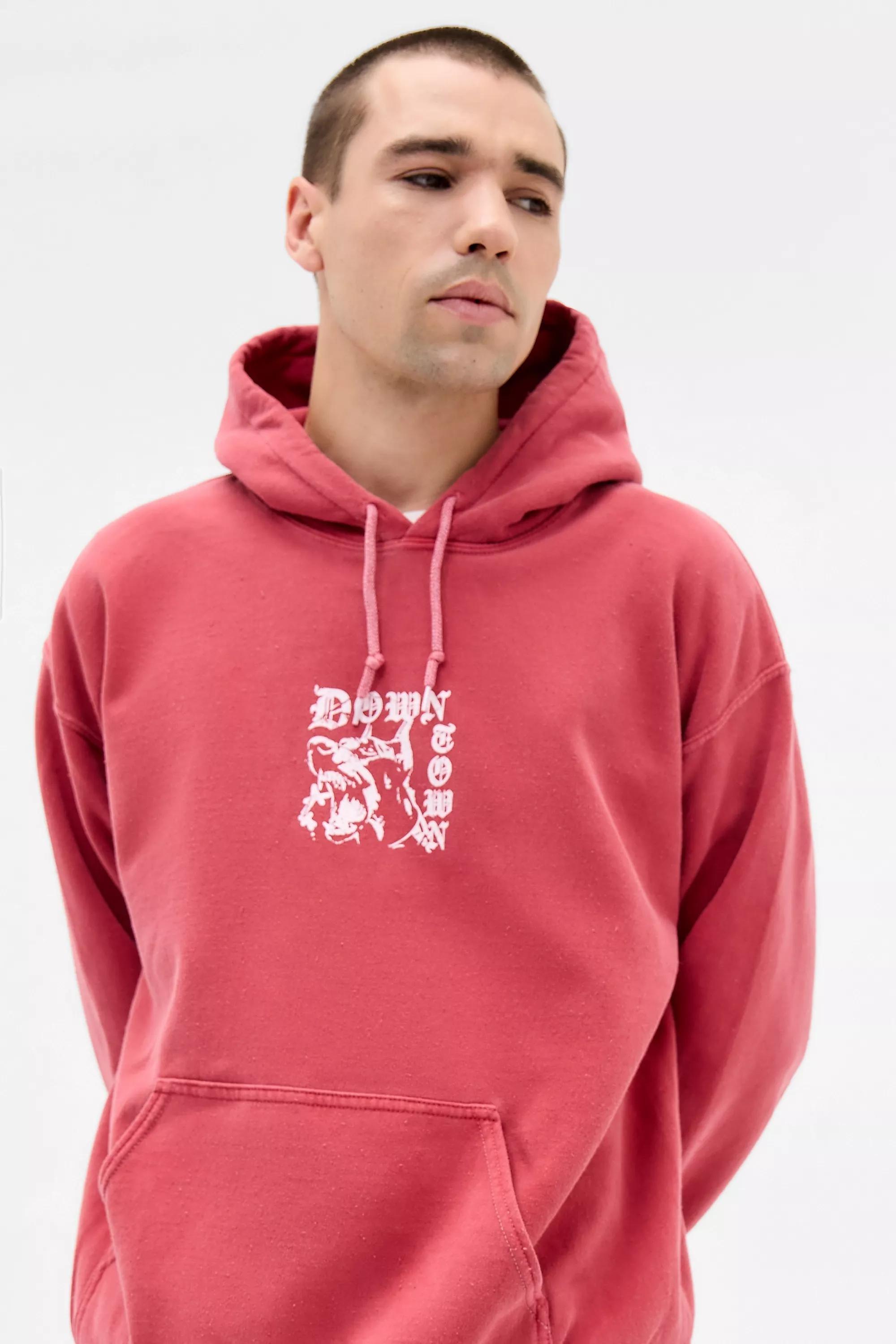 Red Uo Grunge Dog Hoodie, , large image number 3