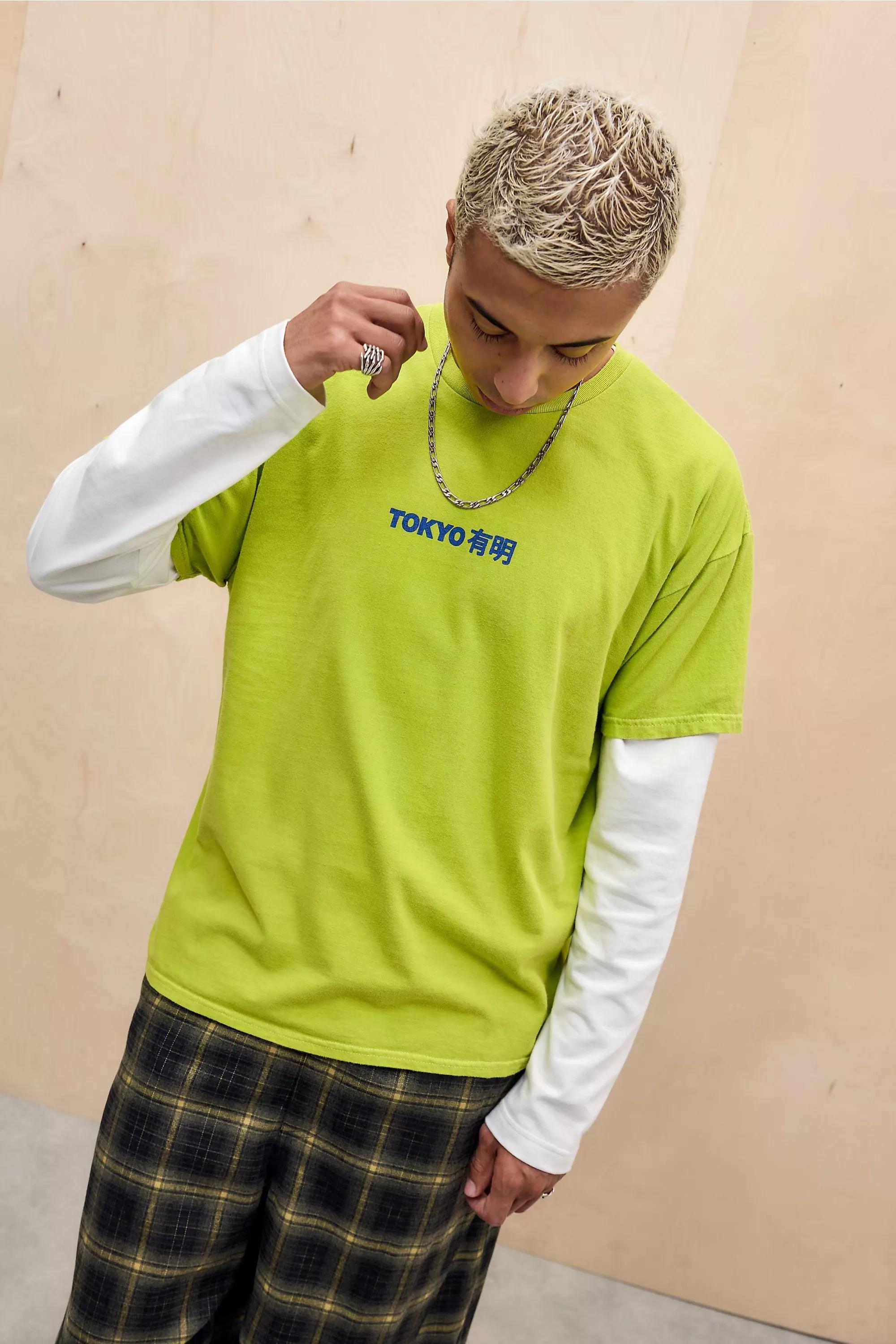 Green Uo Racing Ariake T-Shirt, GRN, large image number 1