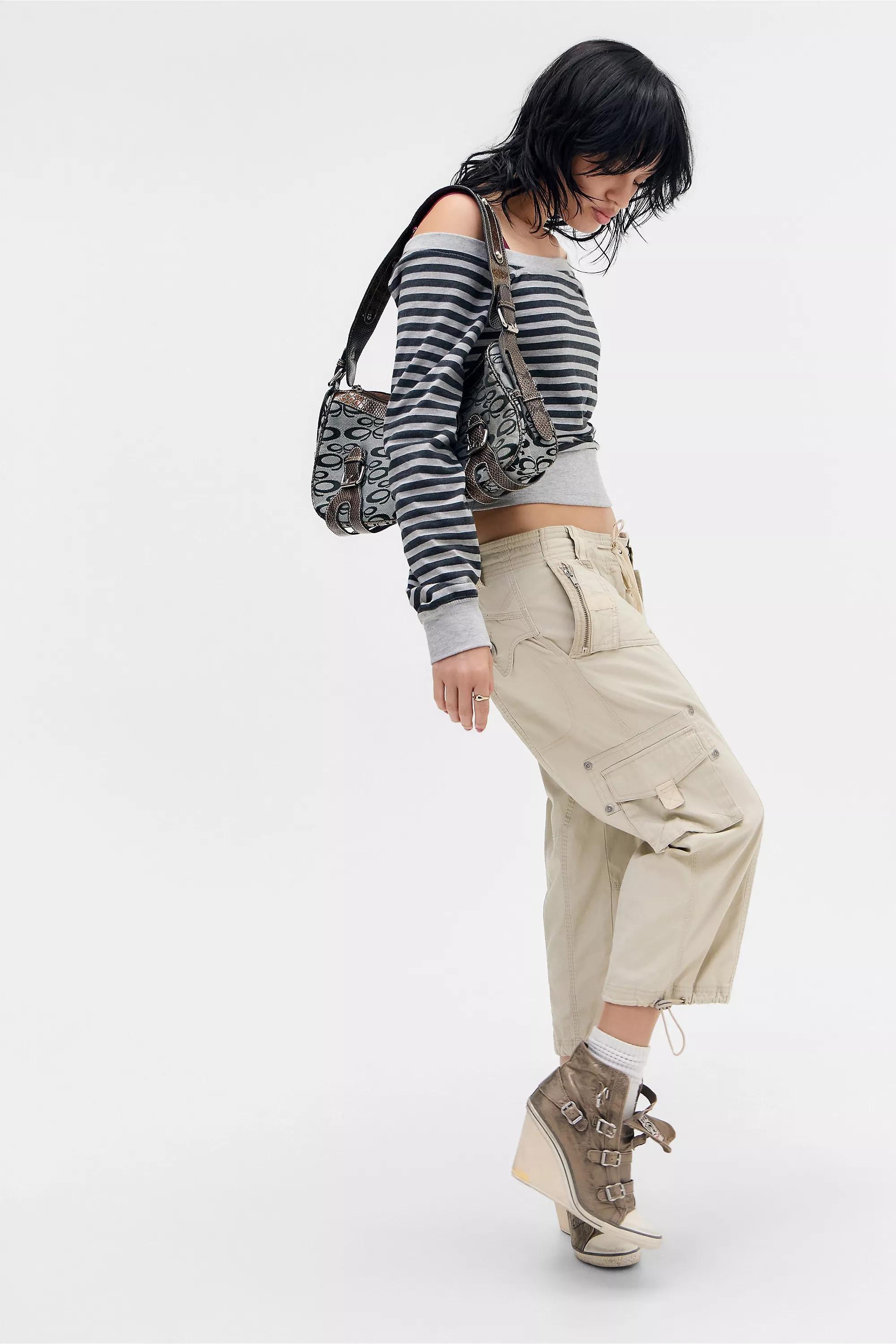 BLACK & WHITE Motel Yacin Stripe Off-Shoulder Top, B&W, large image number 1