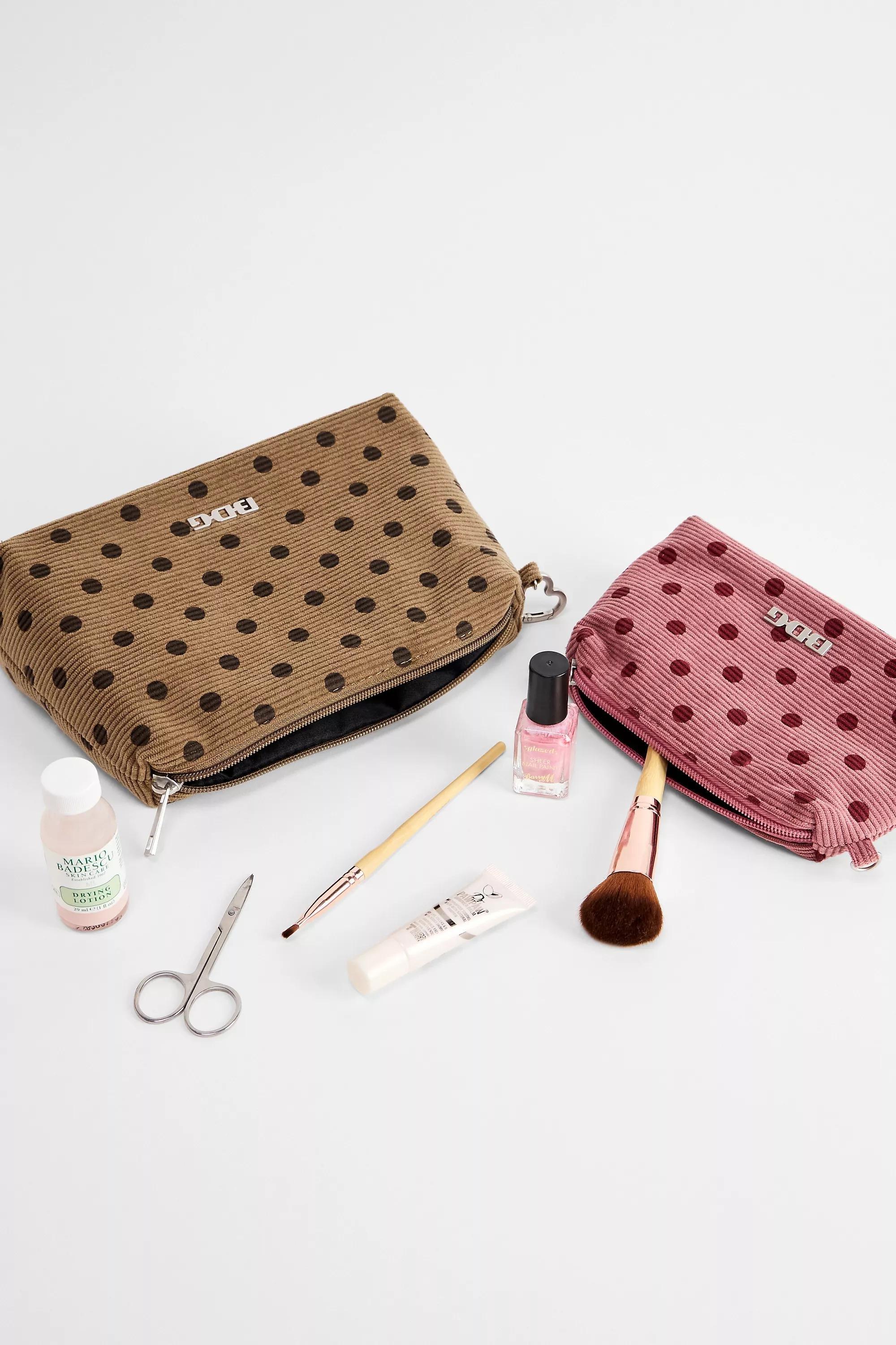 Multicolour Bdg Spot Corduroy Makeup Bags, Set Of 2, ASSORT, large image number 1