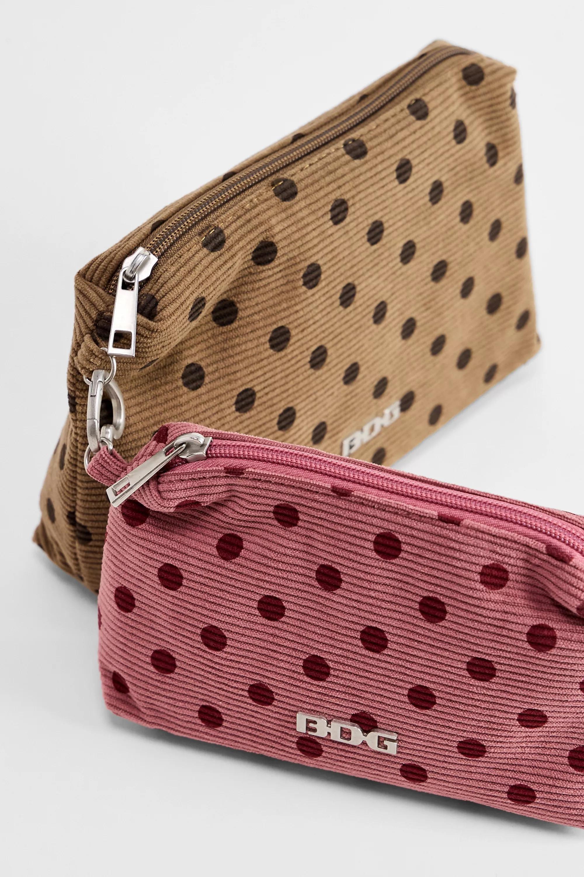 Multicolour Bdg Spot Corduroy Makeup Bags, Set Of 2, ASSORT, large image number 2