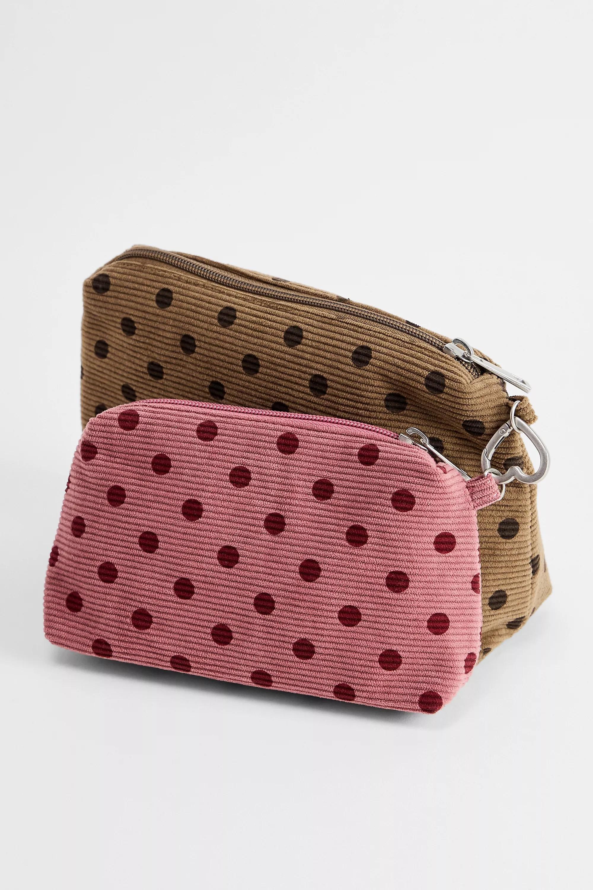 Multicolour Bdg Spot Corduroy Makeup Bags, Set Of 2, ASSORT, large image number 3