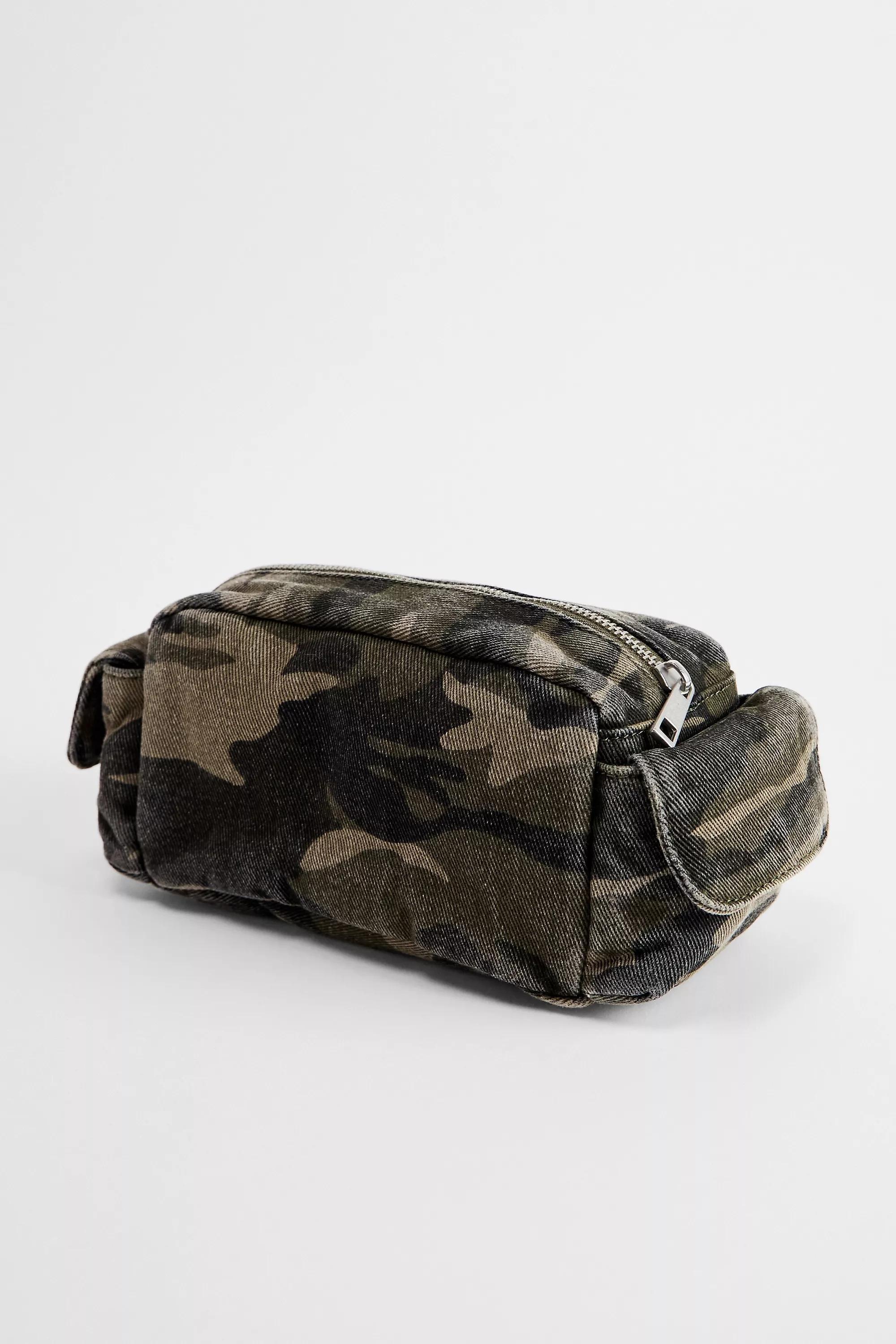 Khaki Bdg Utility Pocket Canvas Makeup Bag, KHAKI, large image number 3