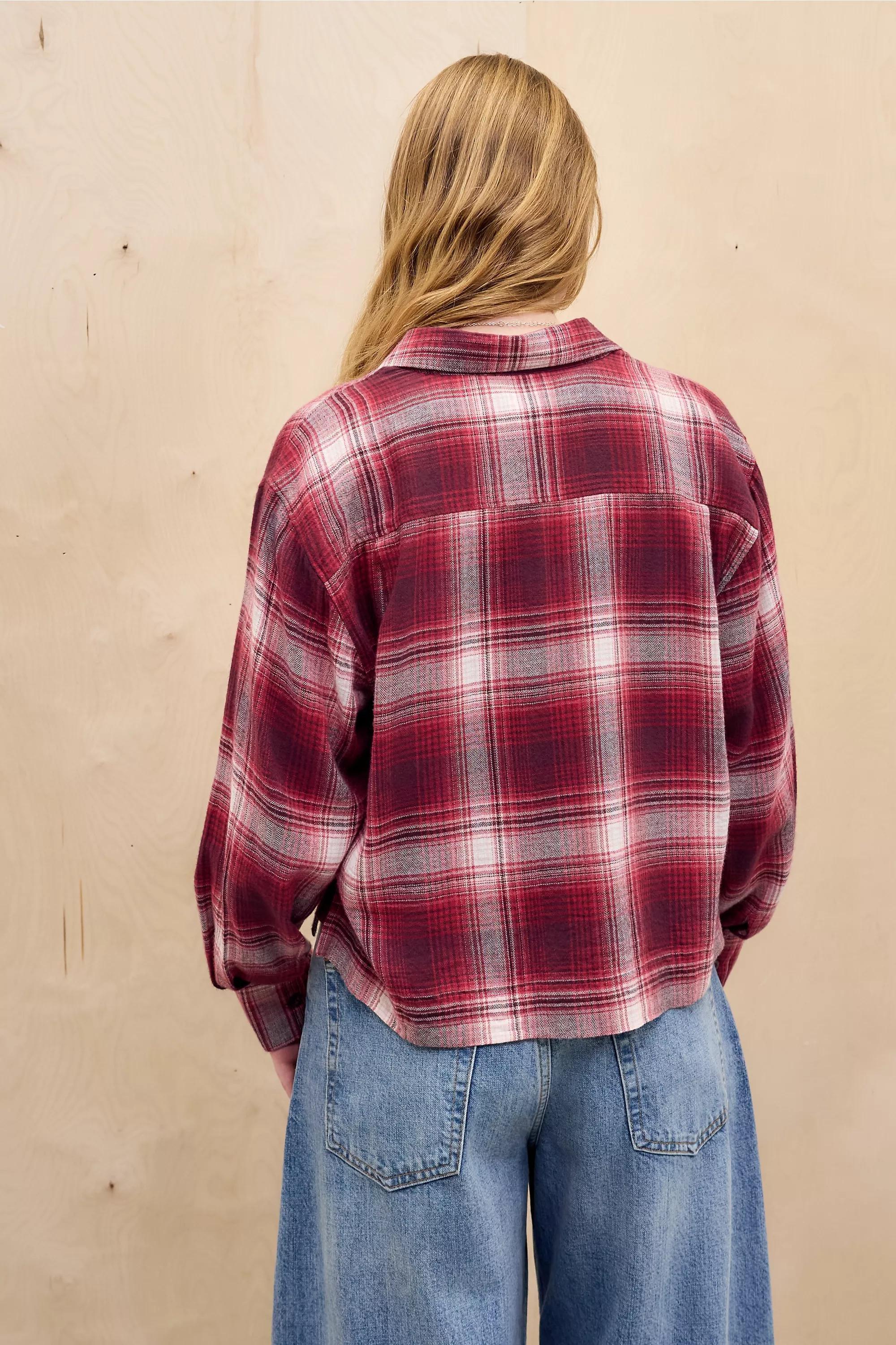 Red Bdg Brook Boxy Shirt, A301_0593, large image number 3