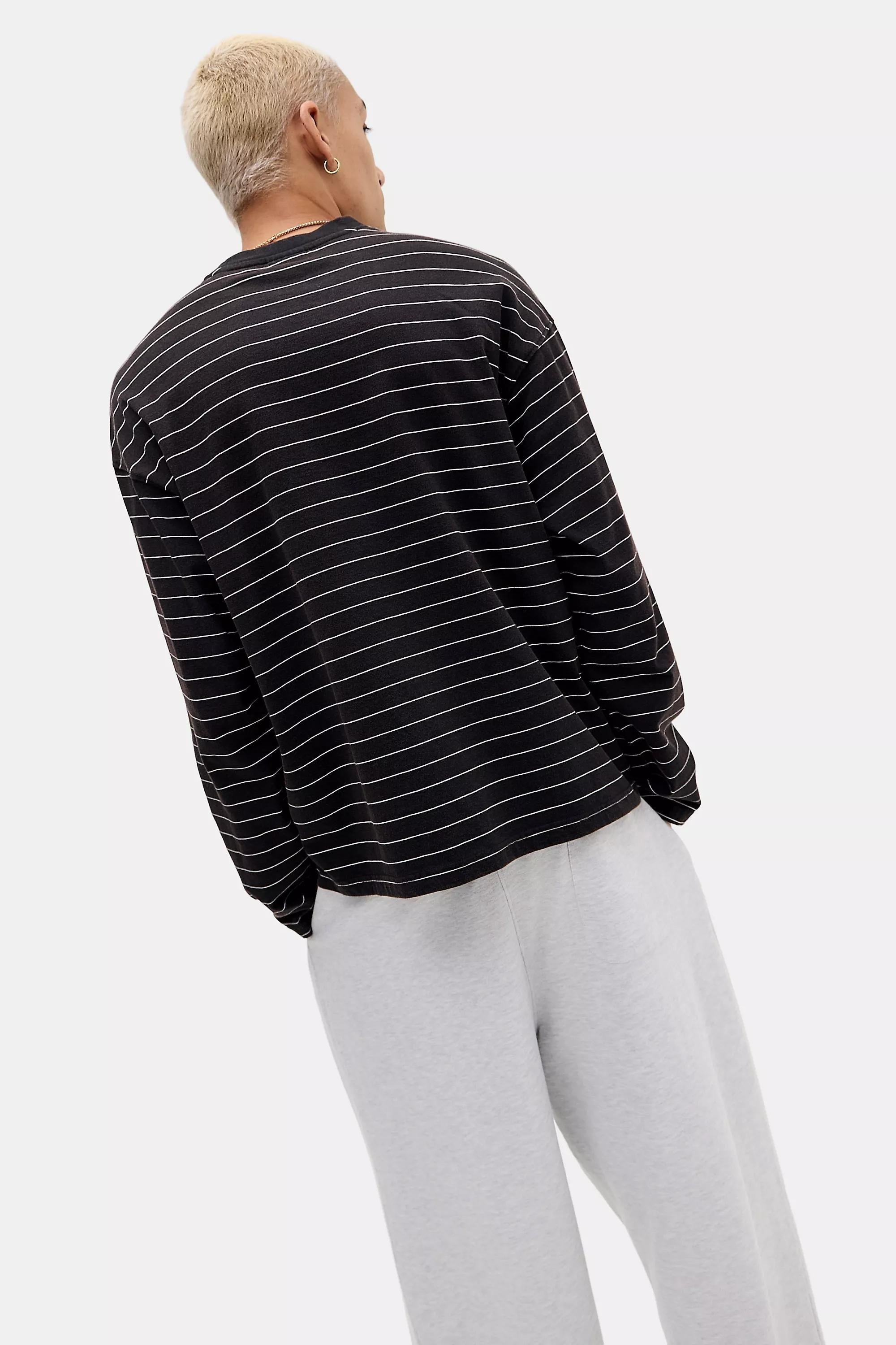 iets frans... Black Stripe Long Sleeve T-Shirt, BLK, large image number 3