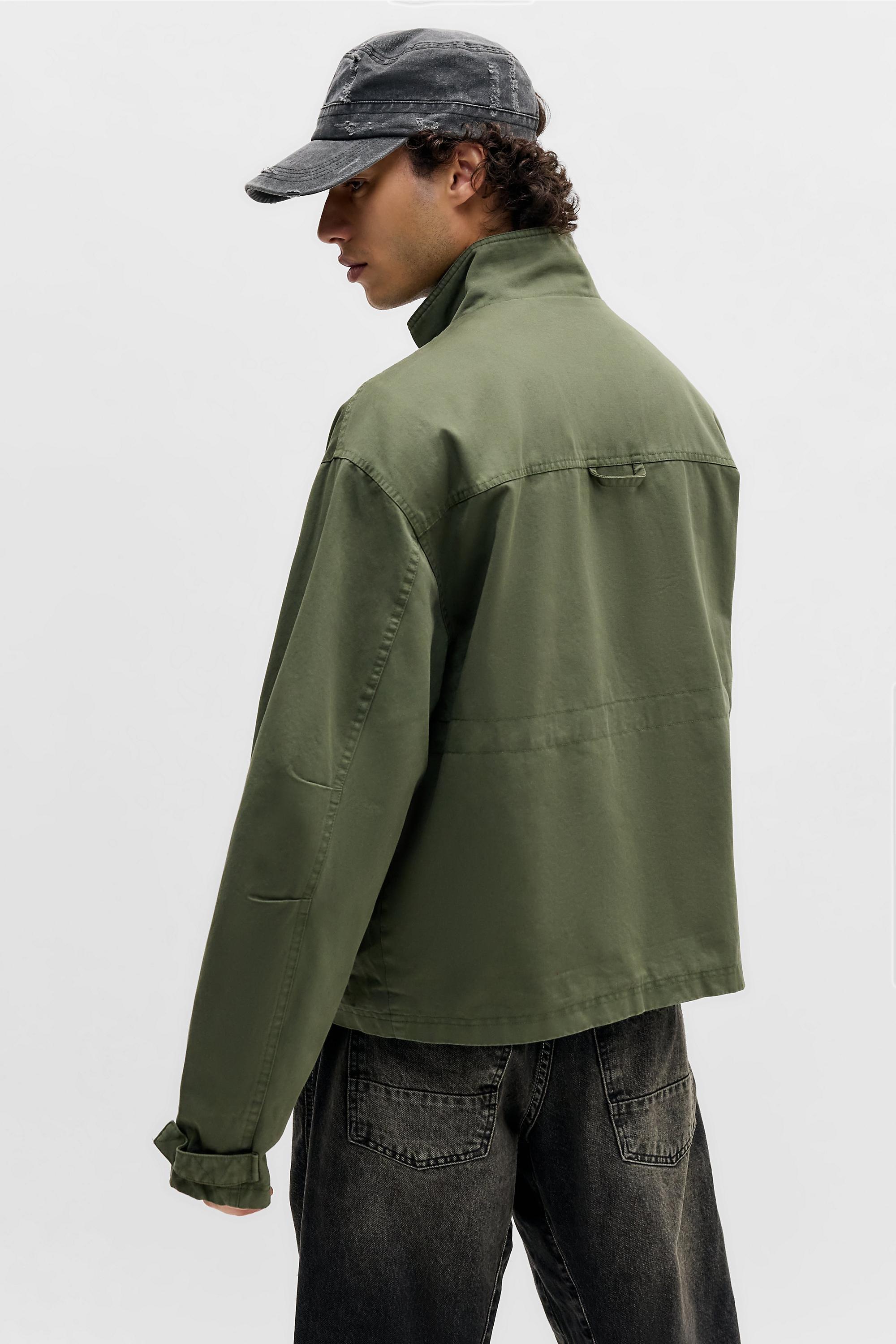 Green Bdg Olive Cropped Field Jacket, OLIVE, large image number 3