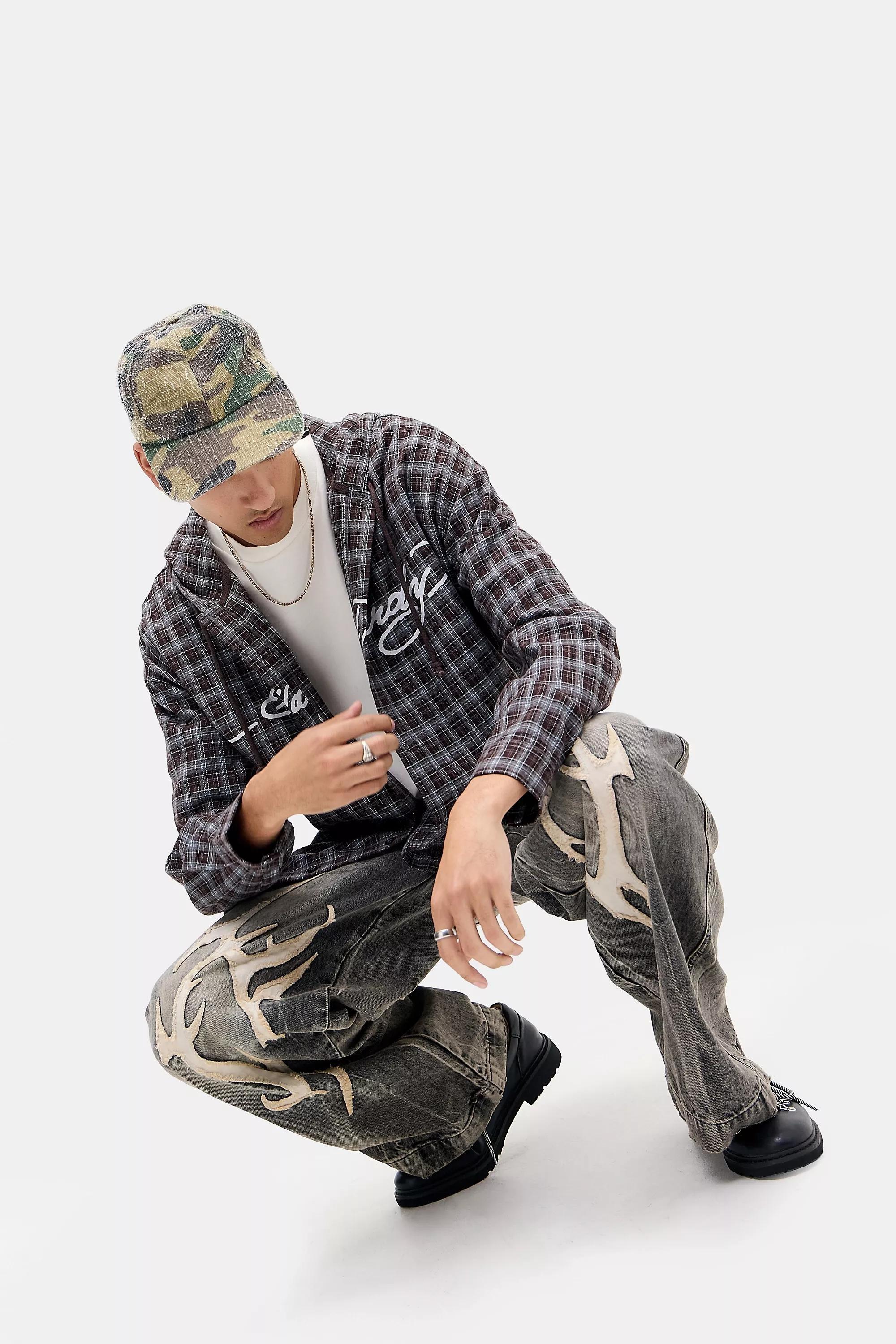 Black Bdg Neo Dark Tint Applique Jeans, BLK, medium