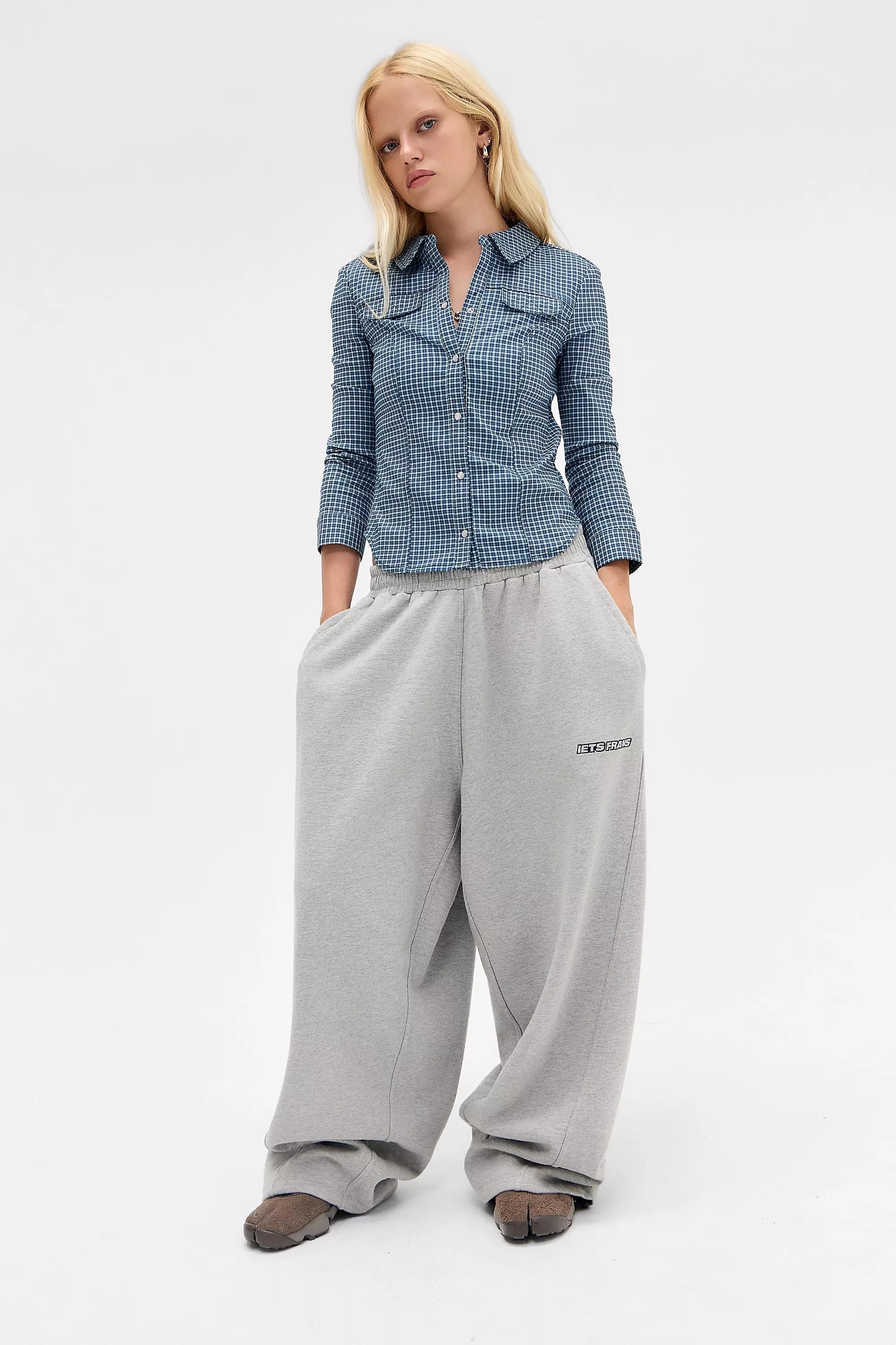 Blue Plaid Silence + Noise Polly Bengaline 3/4 Sleeve Shirt, A301_0586, large image number 1