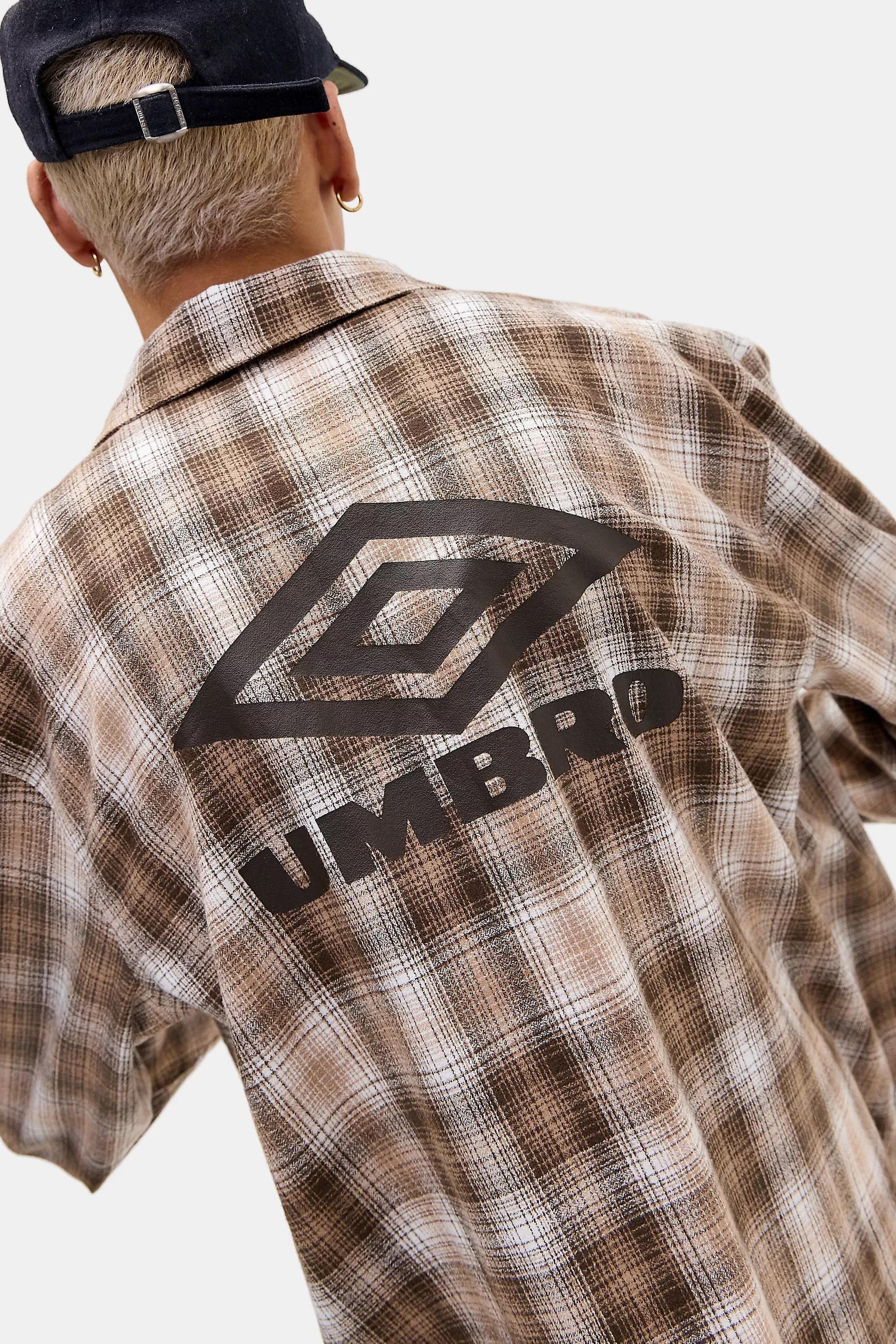 Brown Umbro Uo Exclusive Brown Checked Shirt, BRN, large