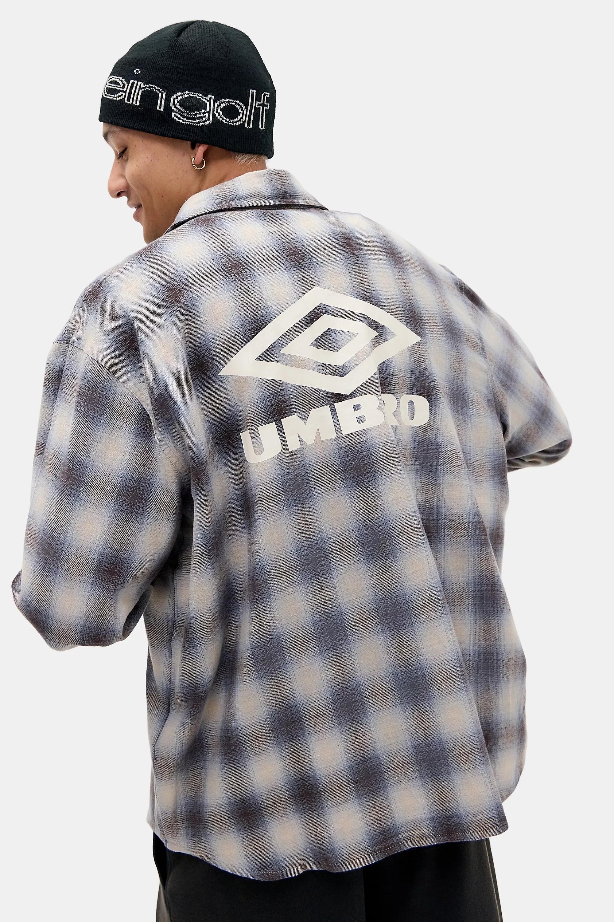Blue Umbro Uo Exclusive Blue Checked Shirt, BLUE, large image number 0