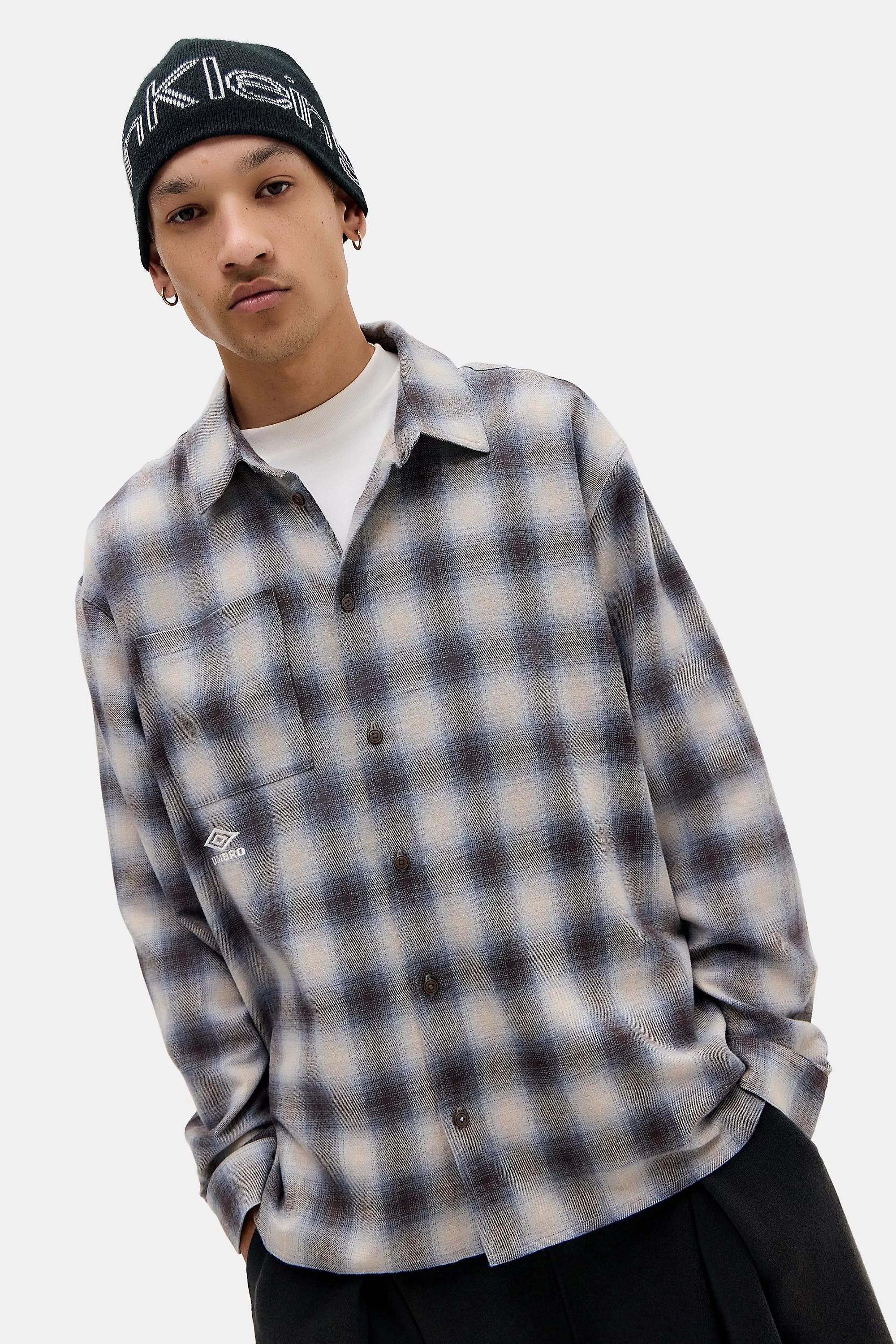 Blue Umbro Uo Exclusive Blue Checked Shirt, BLUE, medium
