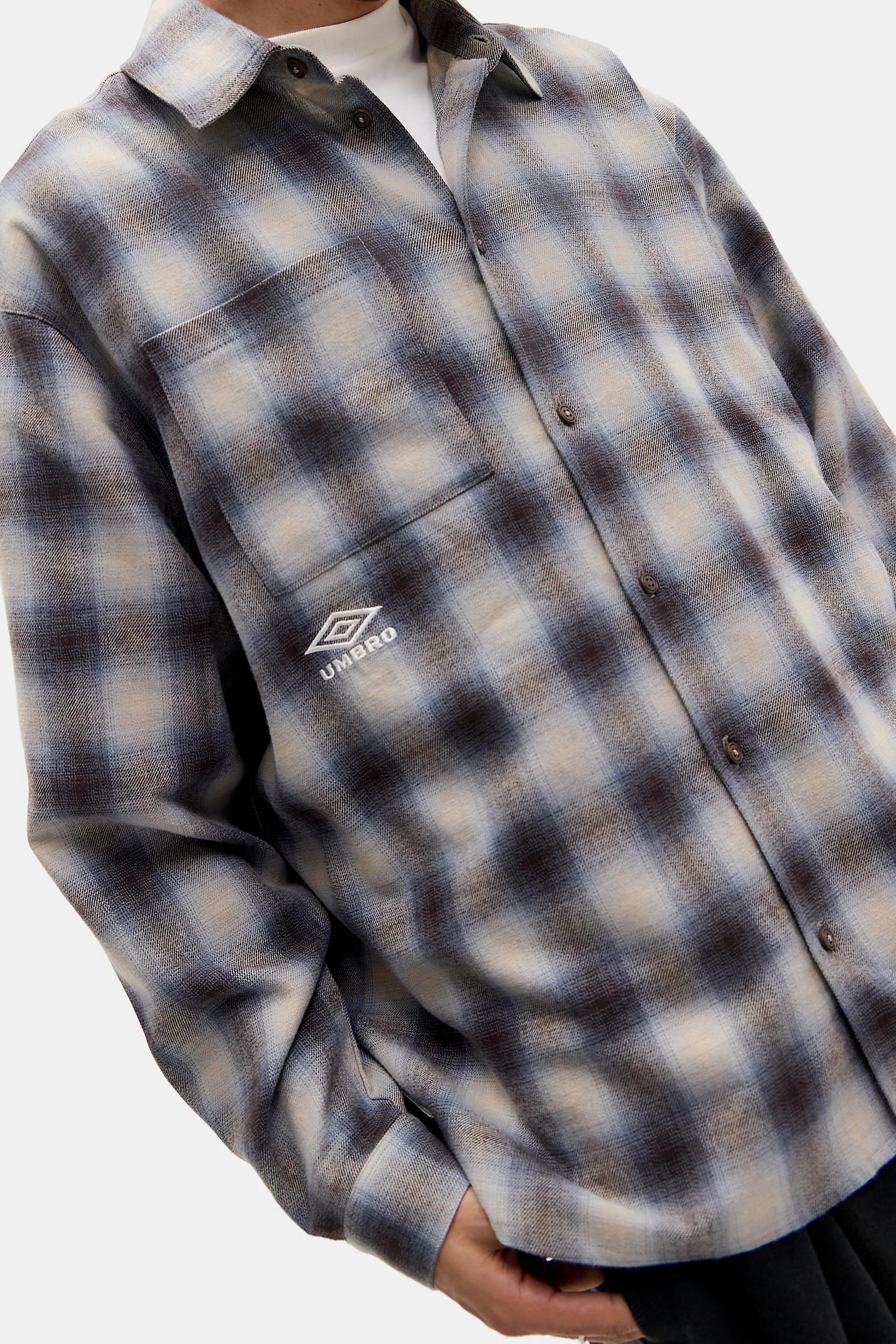 Blue Umbro Uo Exclusive Blue Checked Shirt, BLUE, large image number 3