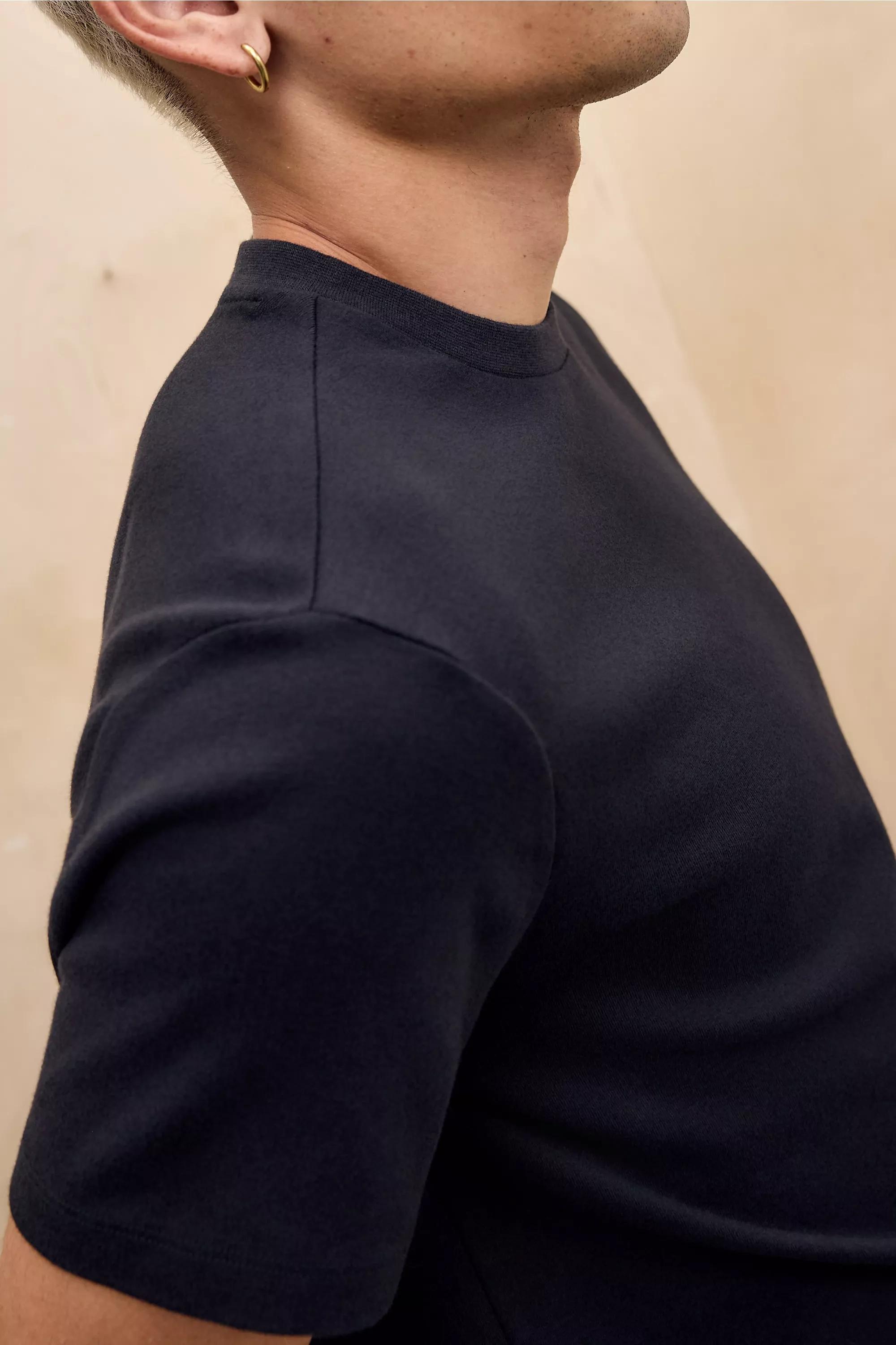 Black Uo Black Slim Short Sleeve T-Shirt, BLK, large image number 2