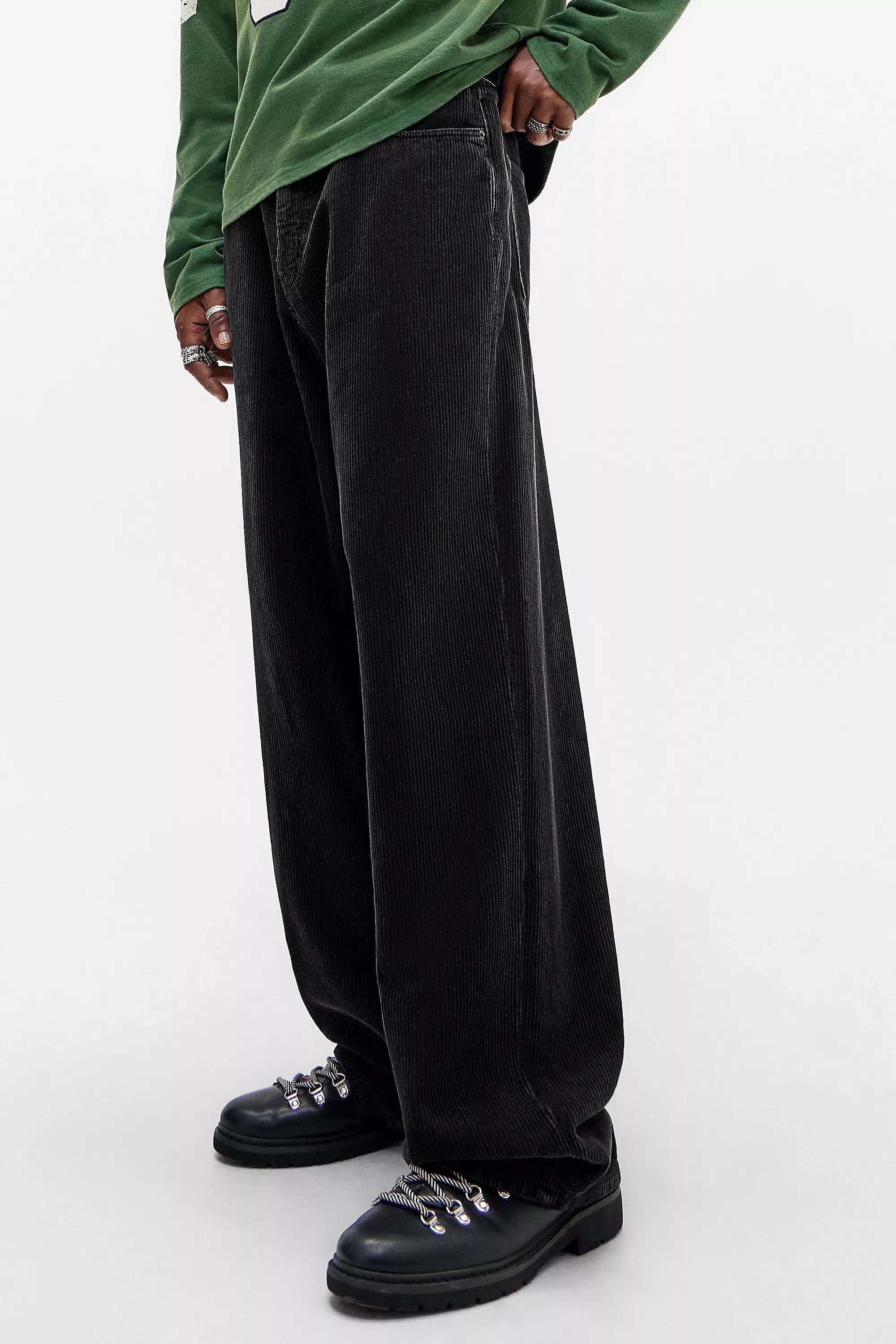 Black Bdg Jack Chunky Corduroy Trousers, BLK, large image number 0
