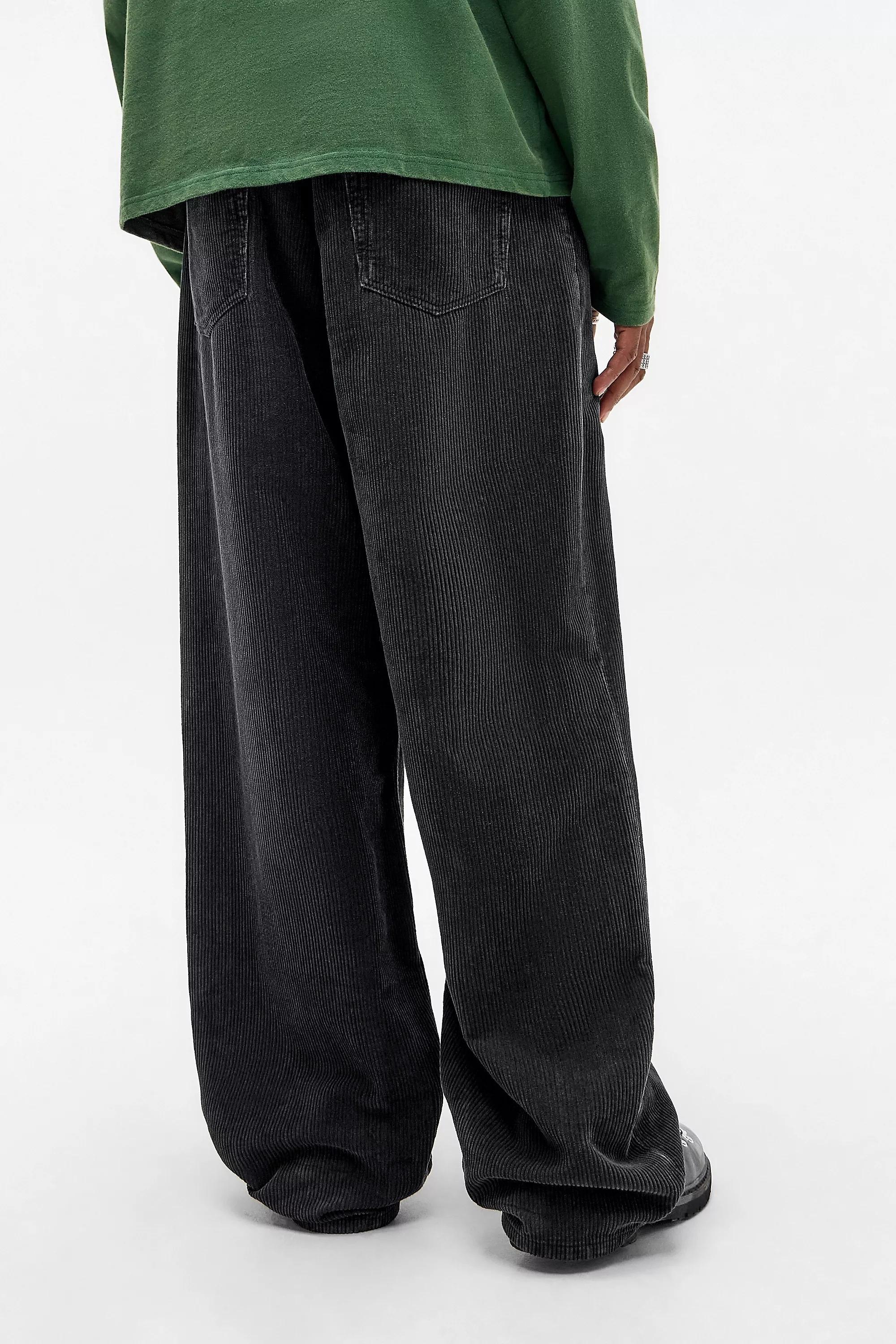 Black Bdg Jack Chunky Corduroy Trousers, BLK, large image number 3