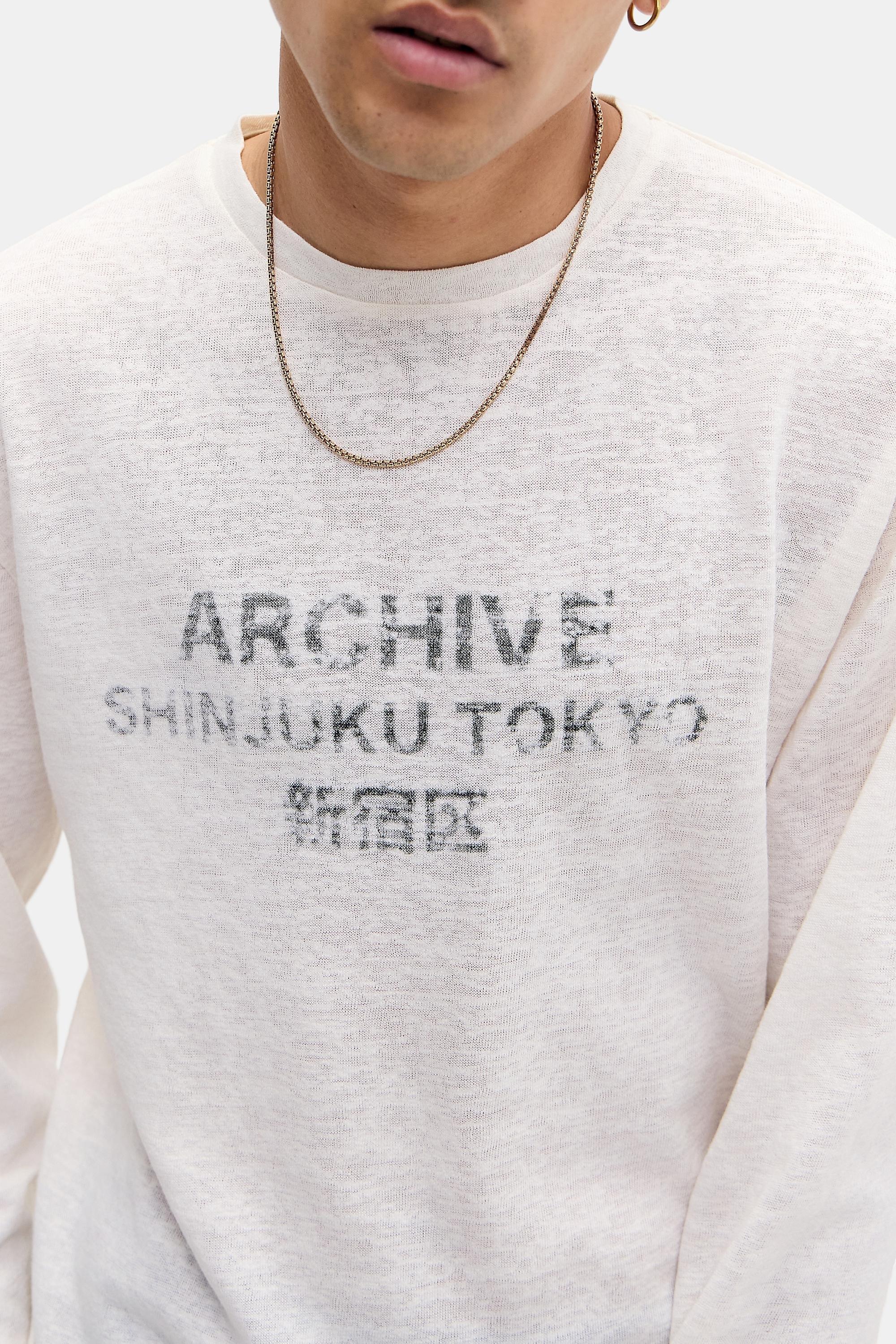 White Bdg Archive Long Sleeve Slub T-Shirt, WHT, large image number 1