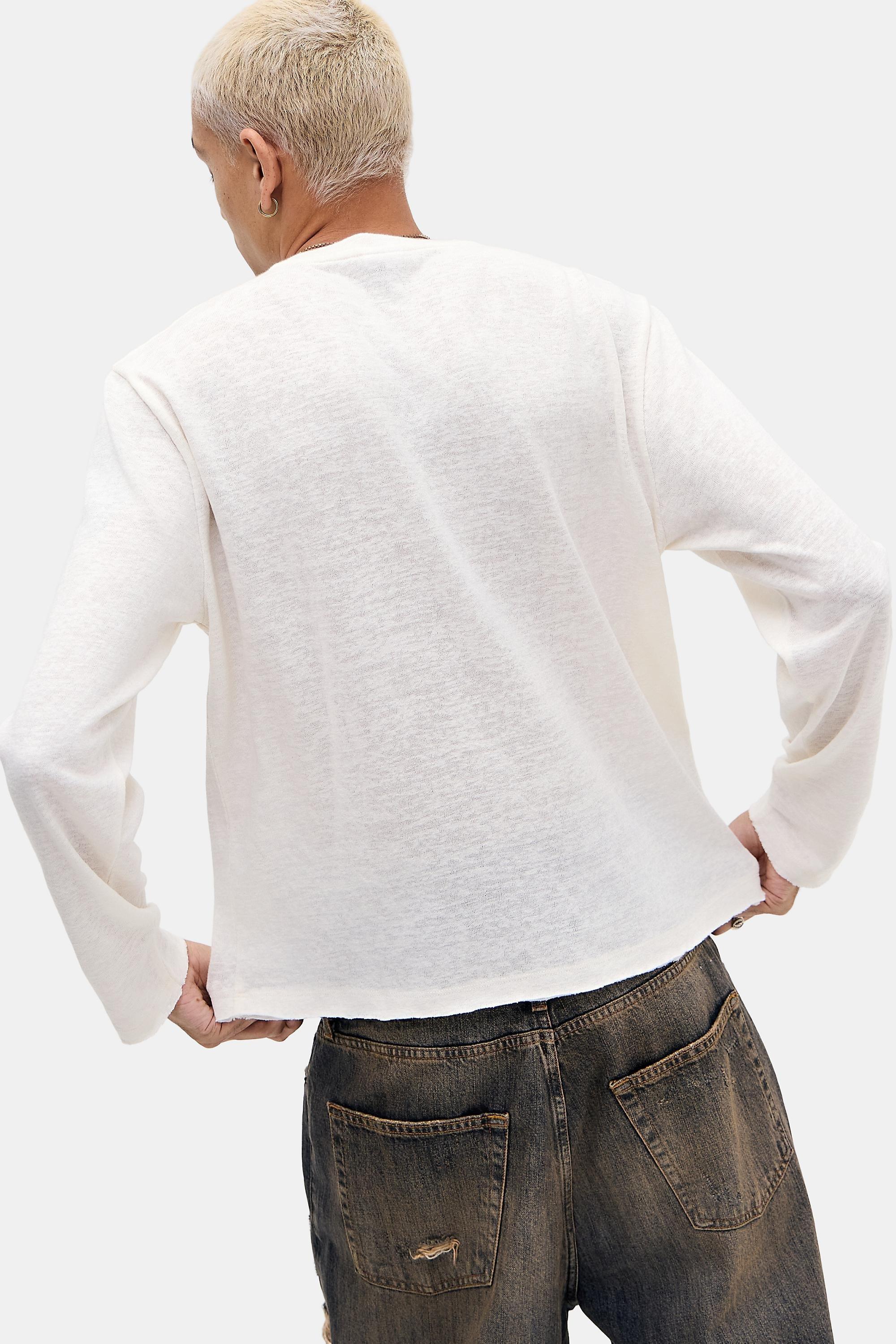 White Bdg Archive Long Sleeve Slub T-Shirt, WHT, large image number 3