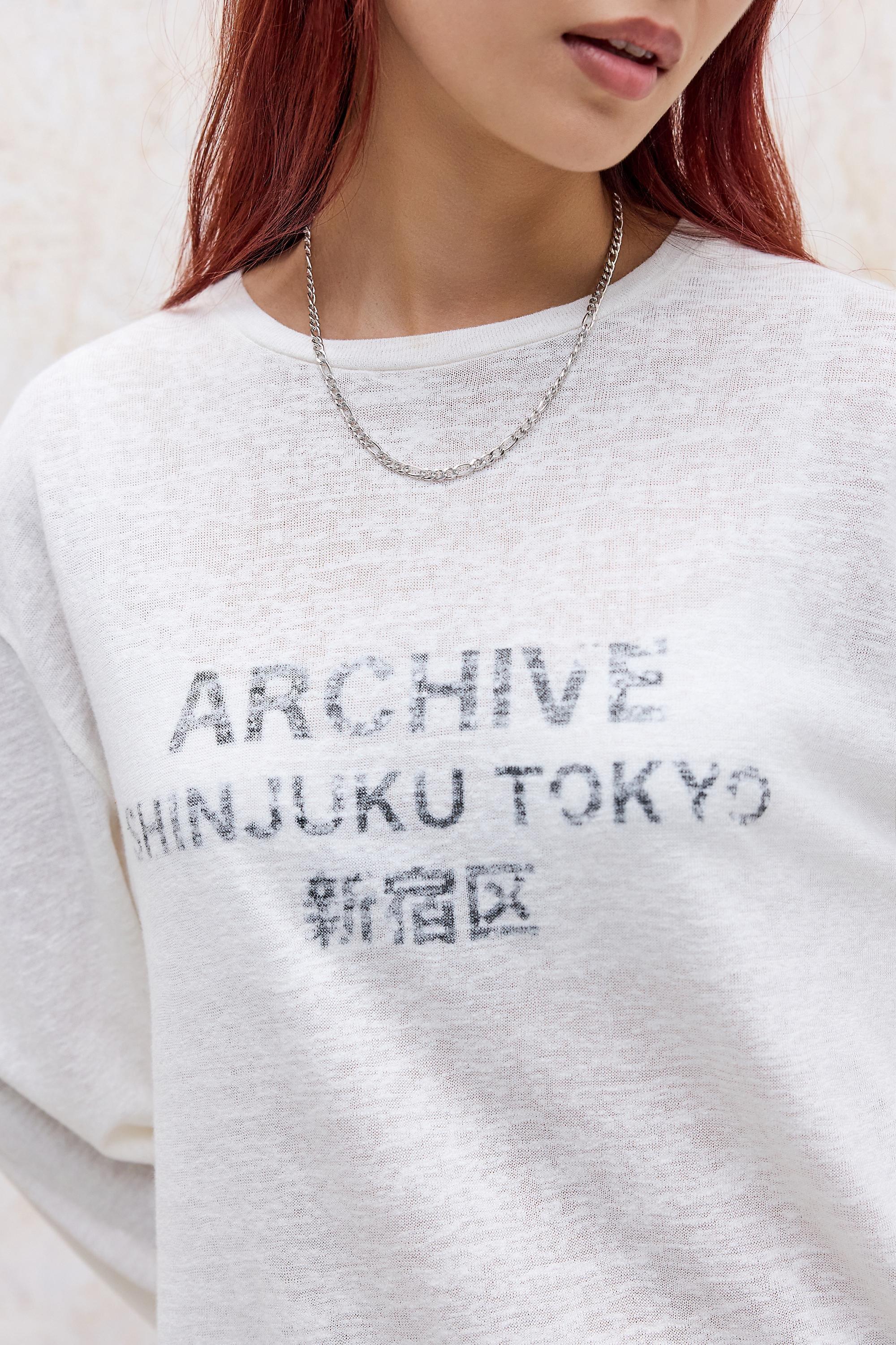 White Bdg Archive Long Sleeve Slub T-Shirt, WHT, large image number 4