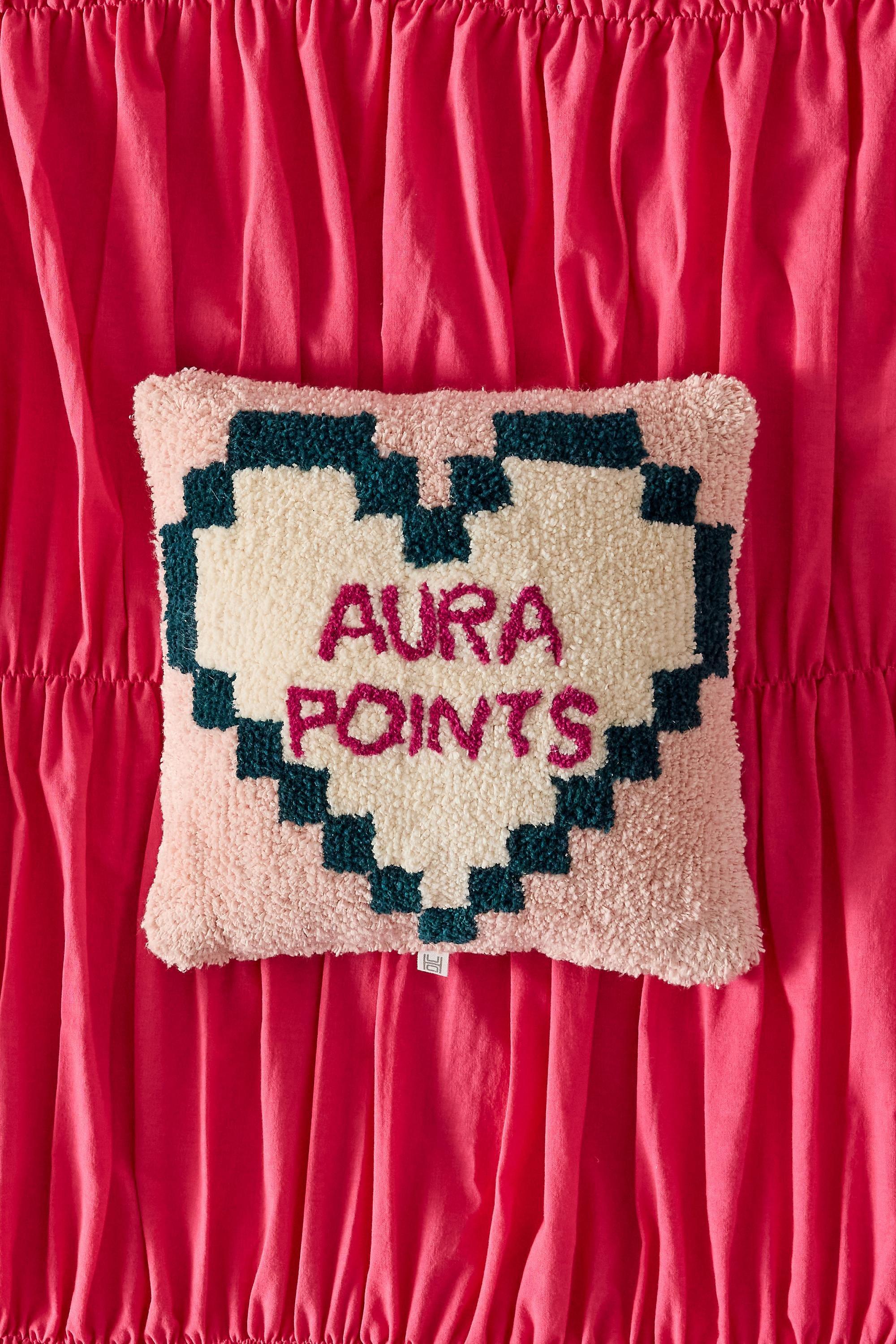 Pink Aura Points Mini Tufted Cushion, PINK, large image number 0