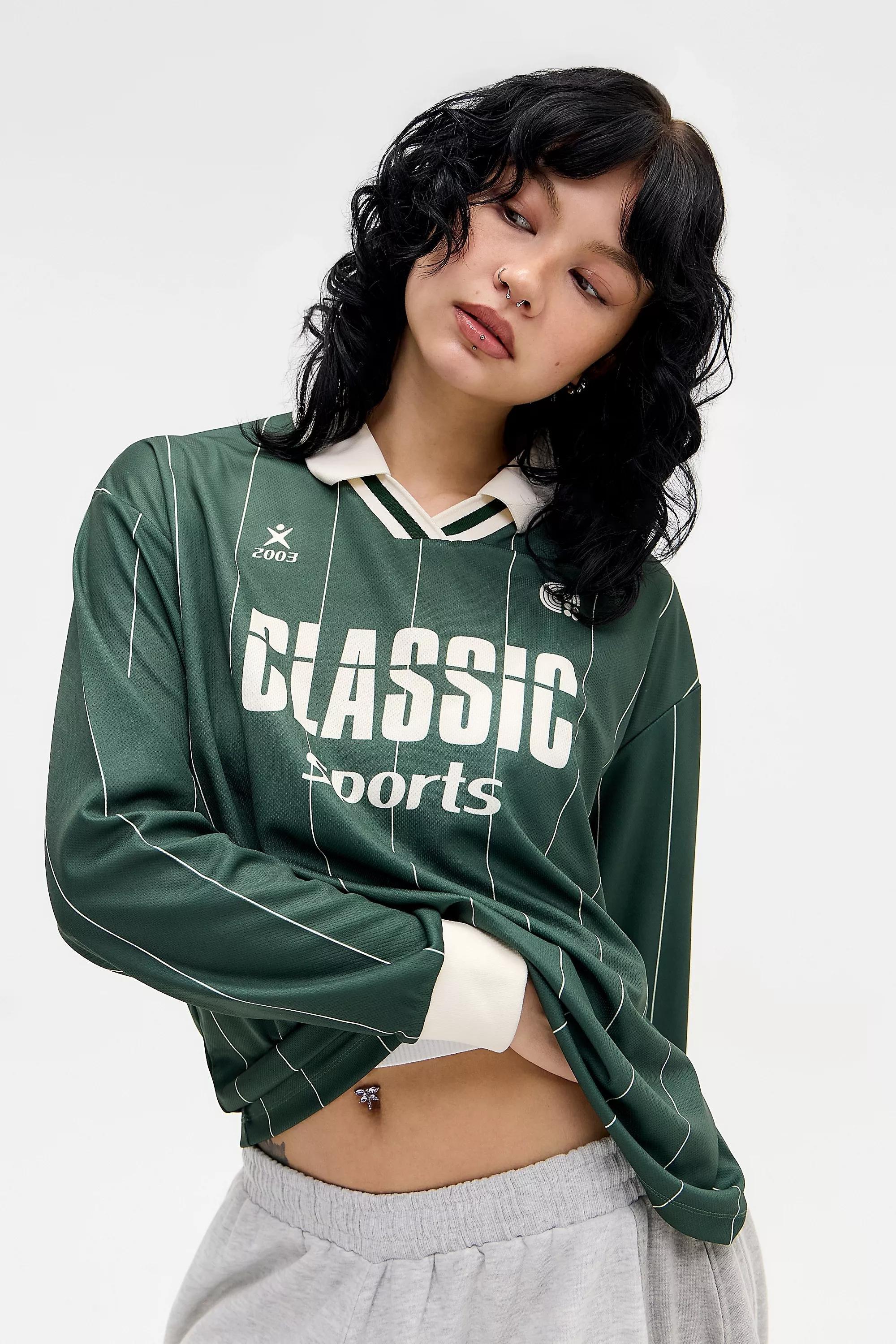 Green Uo Classic Sport Long Sleeve T-Shirt, GRN, large