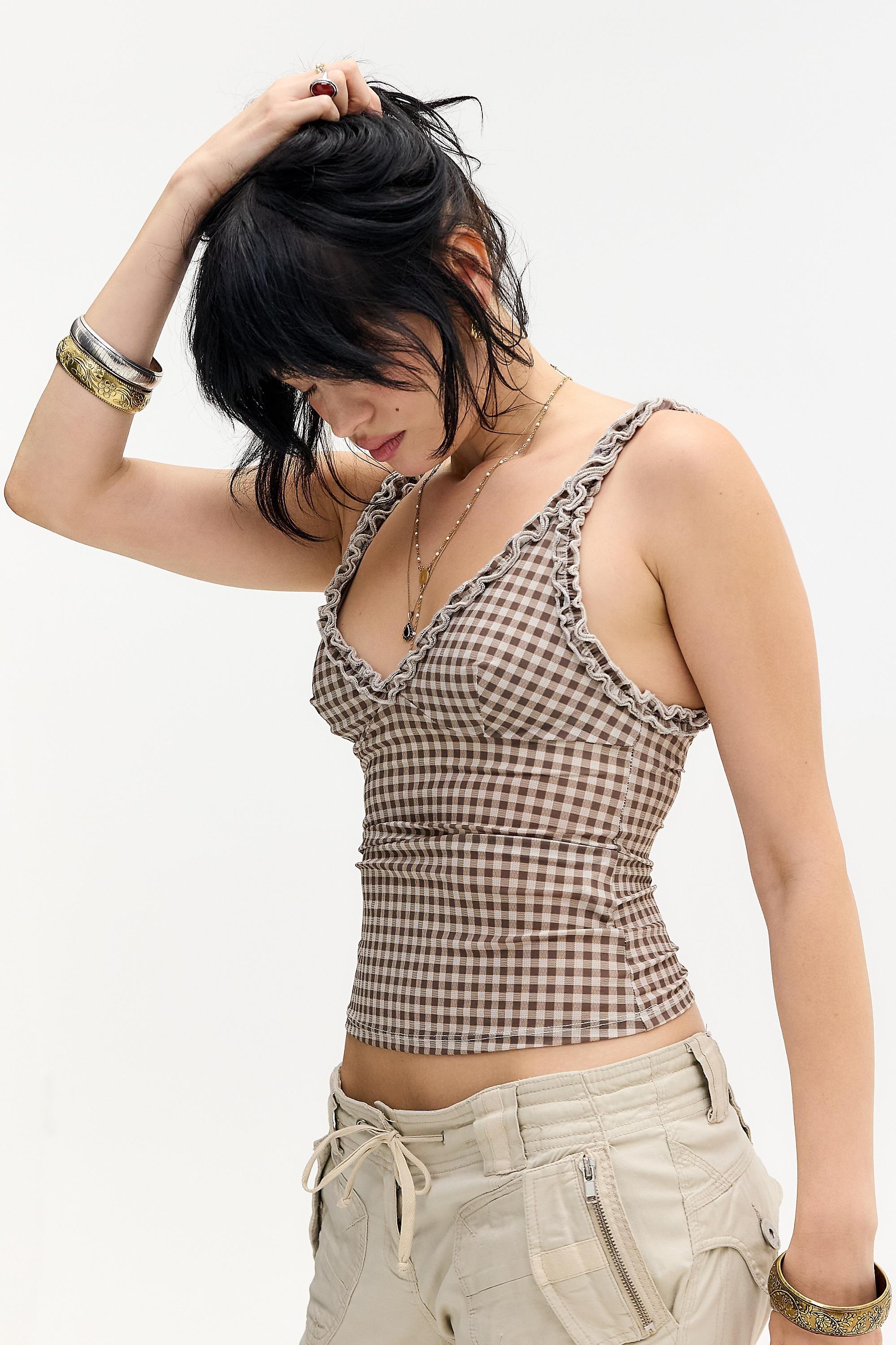 Multicolour Out From Under Cammy Ruffle Mesh Tank Top, ASSORT, large image number 0