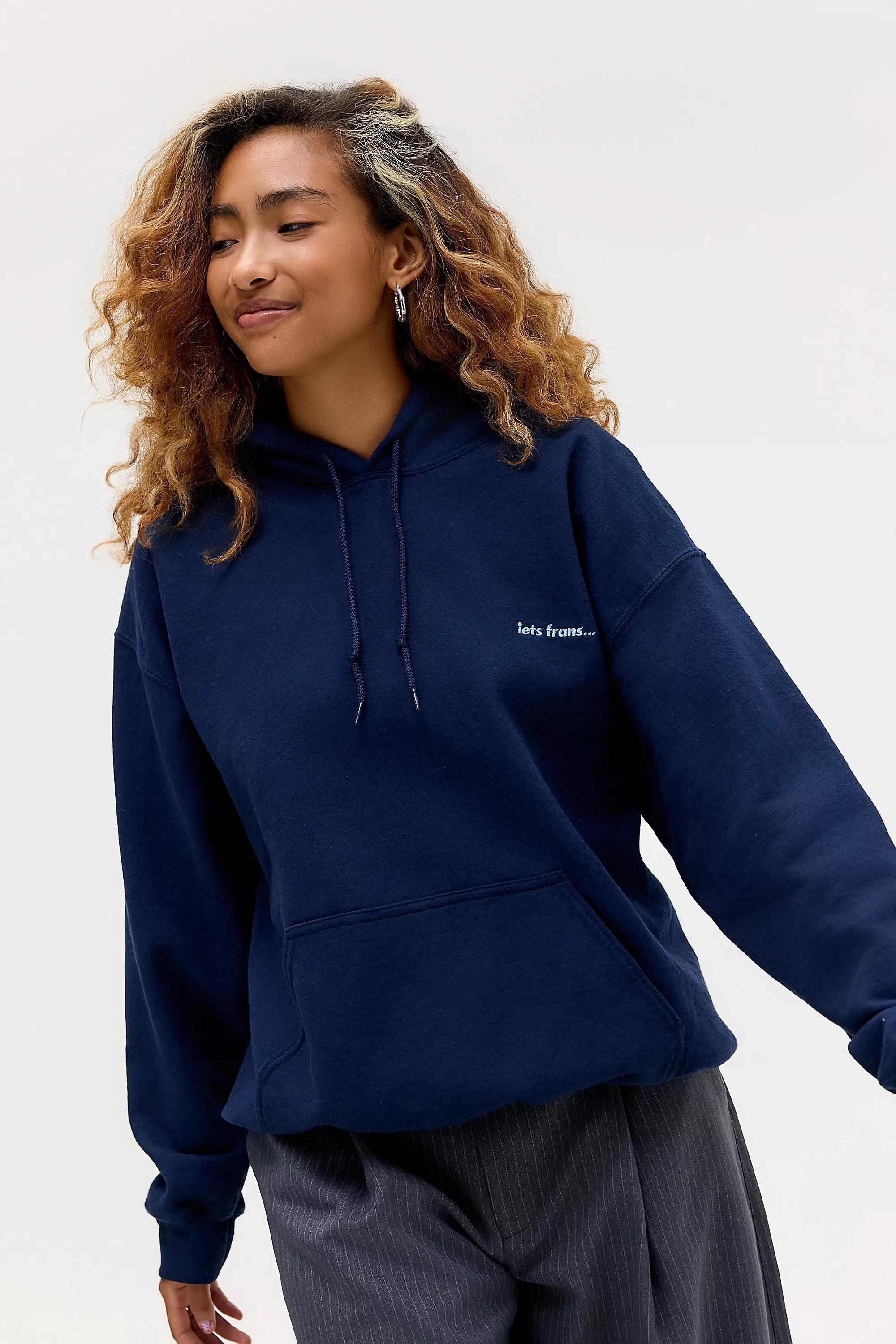 Navy iets frans... Washed Navy Hoodie, NAVY, large image number 0