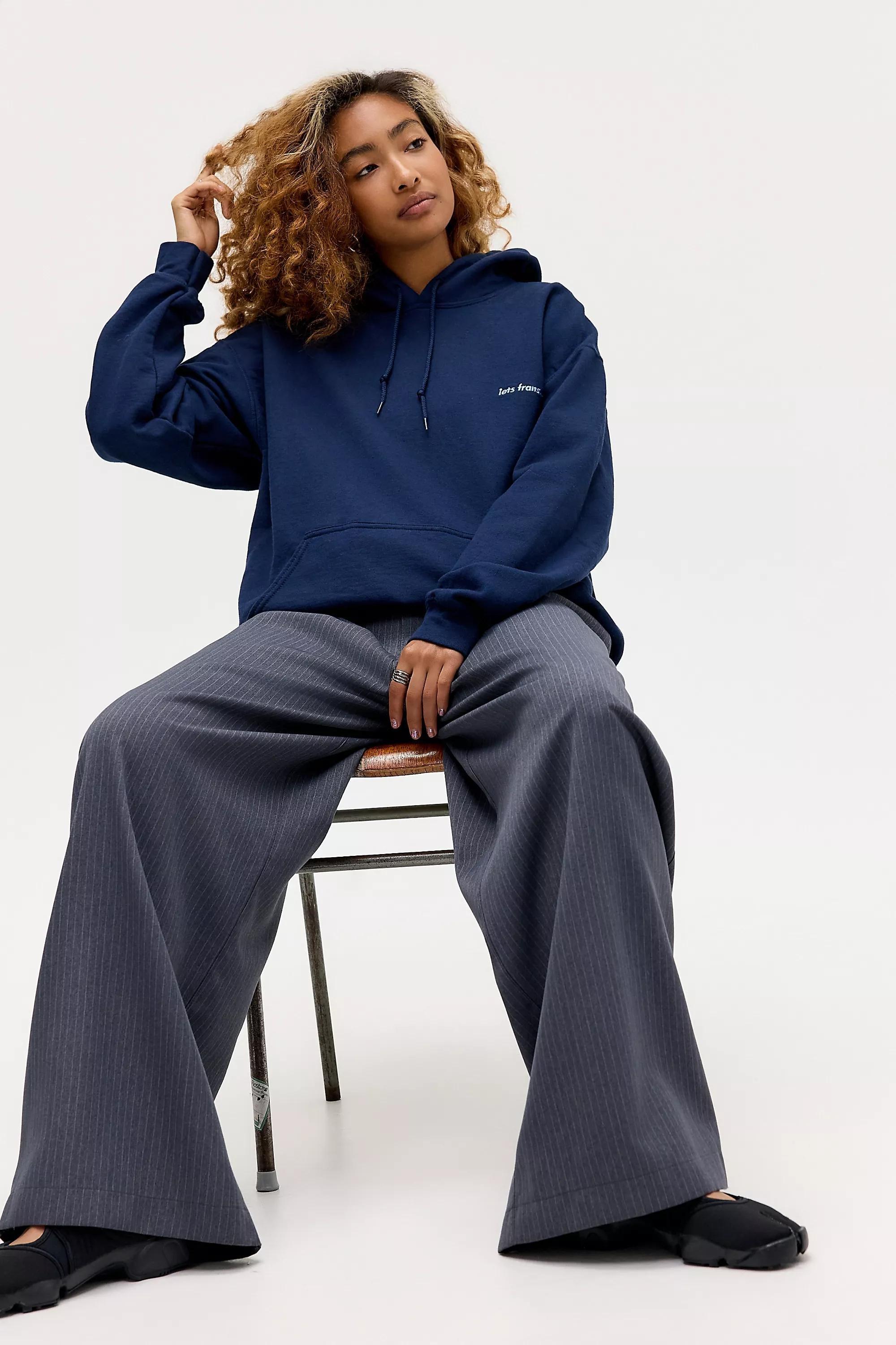 Navy iets frans... Washed Navy Hoodie, NAVY, large image number 1