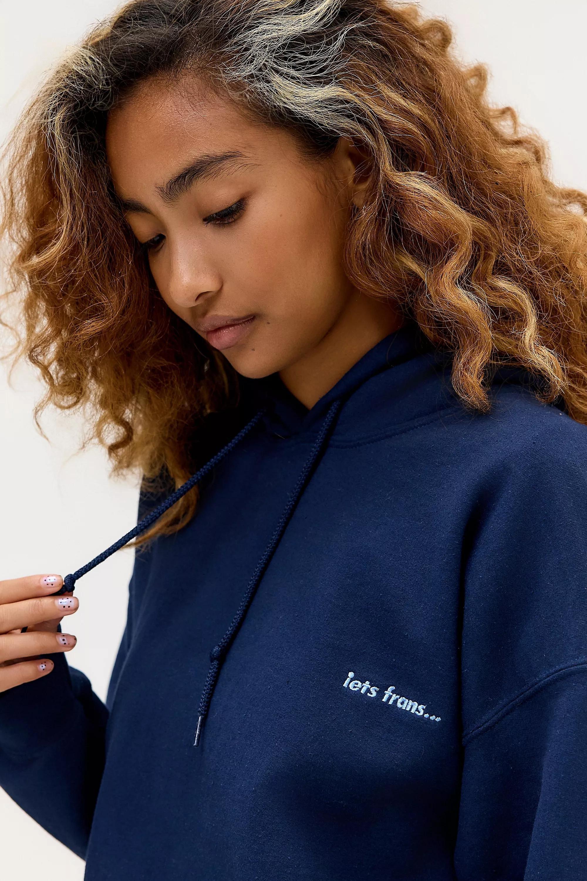 Navy iets frans... Washed Navy Hoodie, NAVY, medium