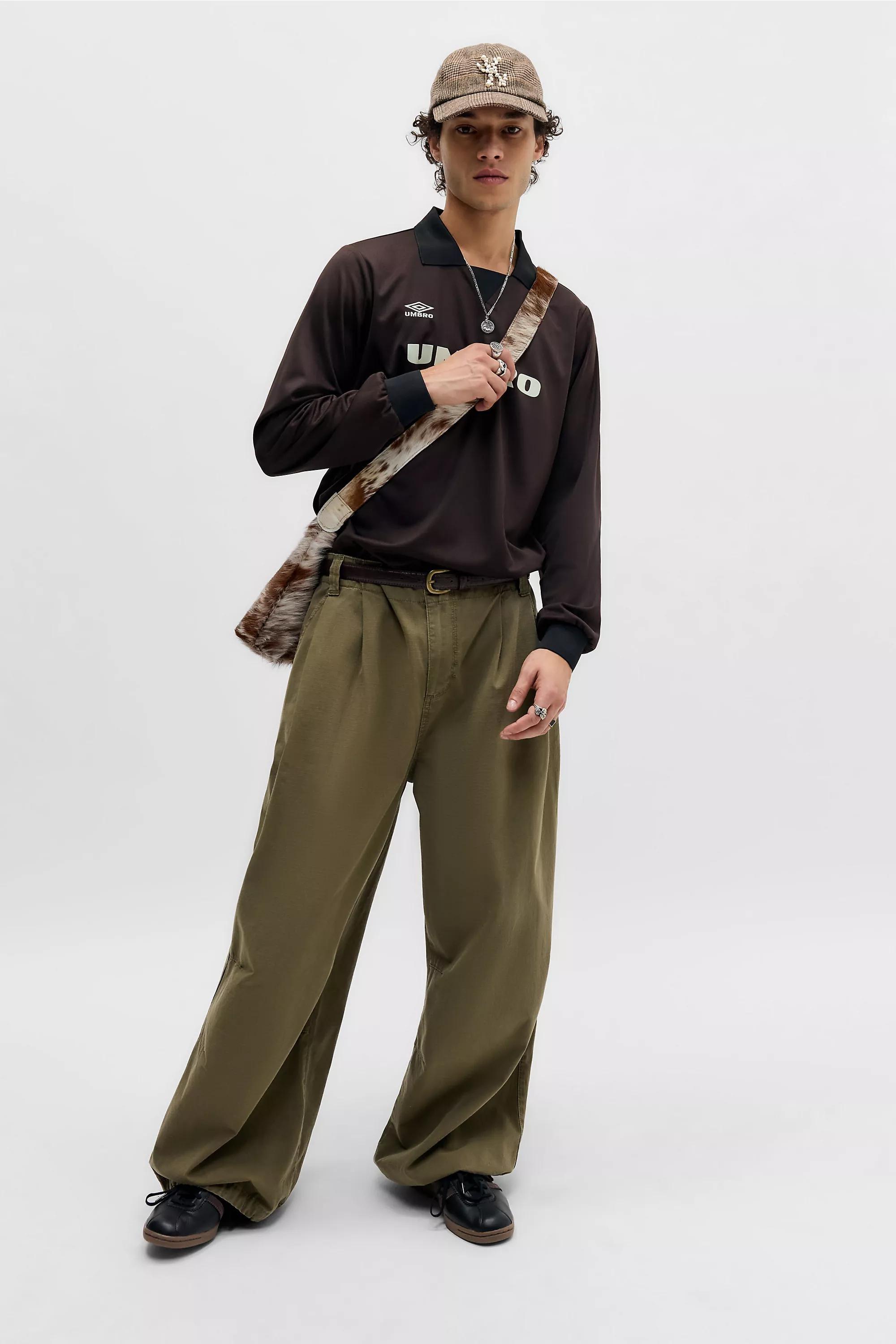 Brown Uo Collared Football Shirt, BRN, medium