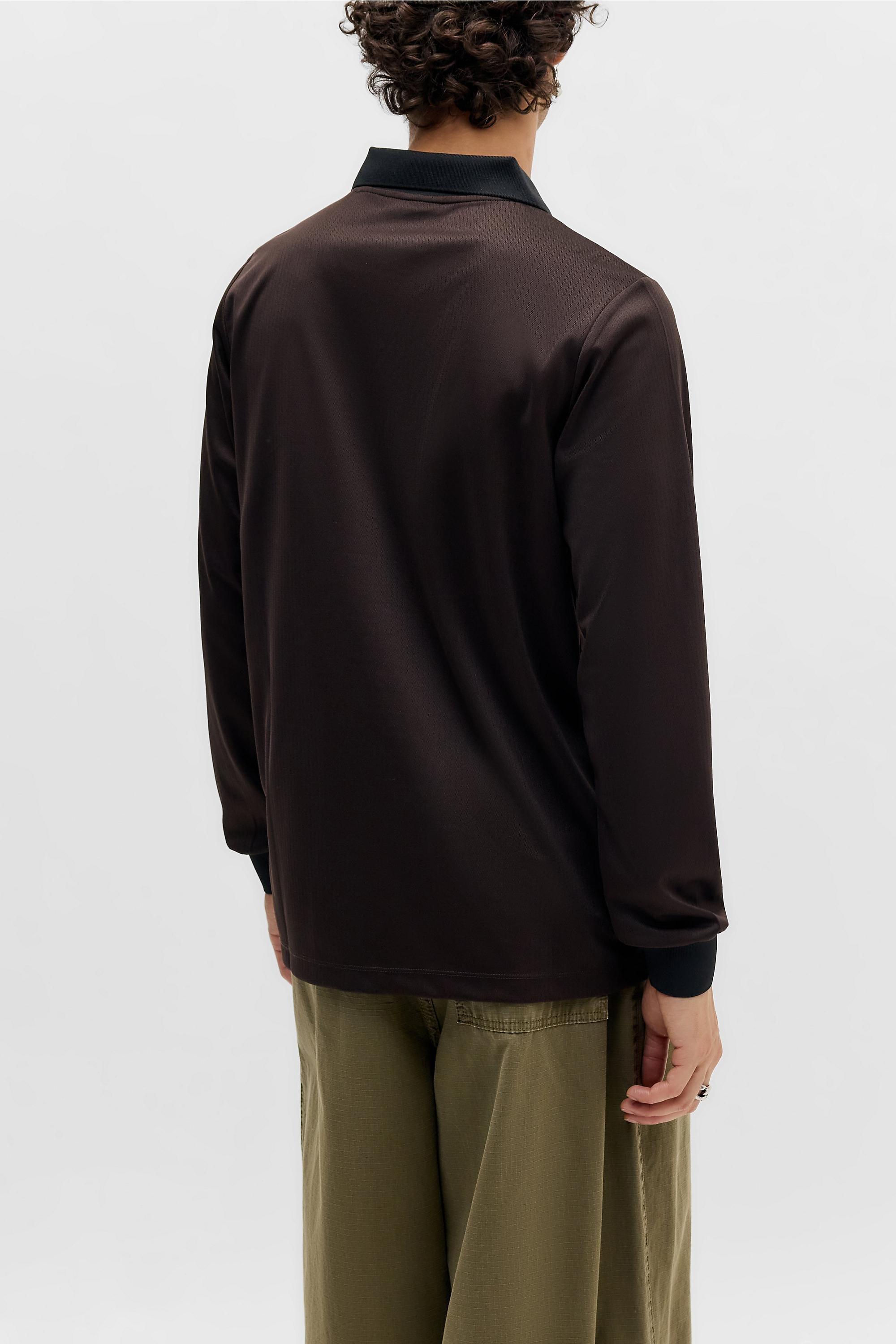 Brown Uo Collared Football Shirt, BRN, large image number 3