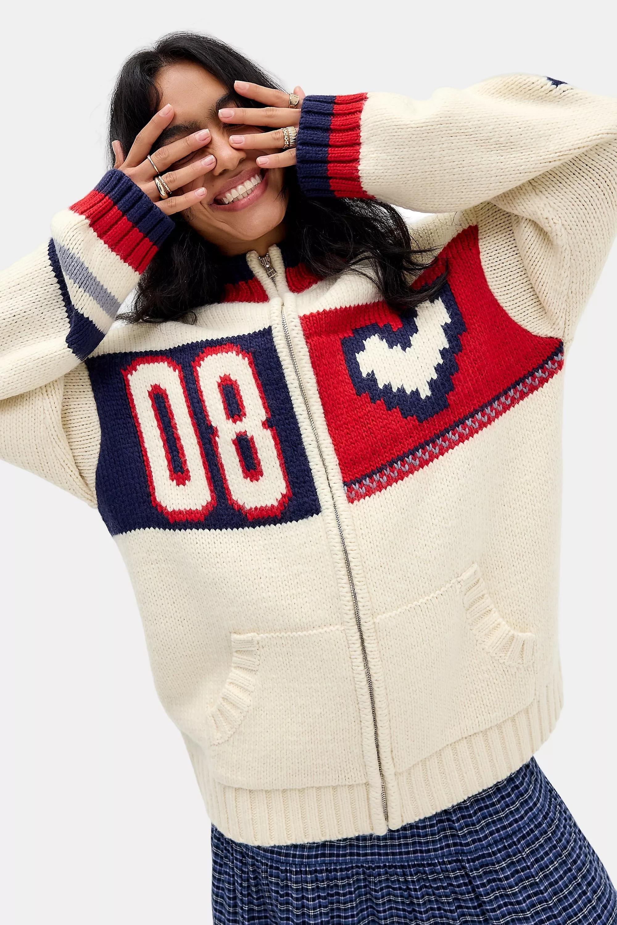 ASSORT Daisy Street Beau Chunky Knit Zip-Through Jacket, ASSORT, large image number 0