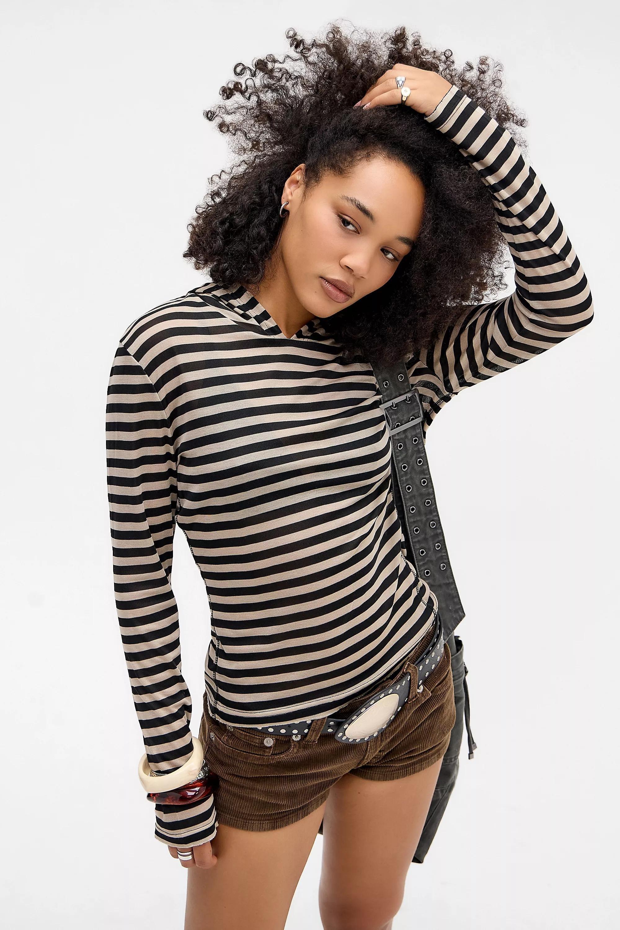 Multicolour Jaded London Mist Stripe Hoodie, ASSORT, large image number 0