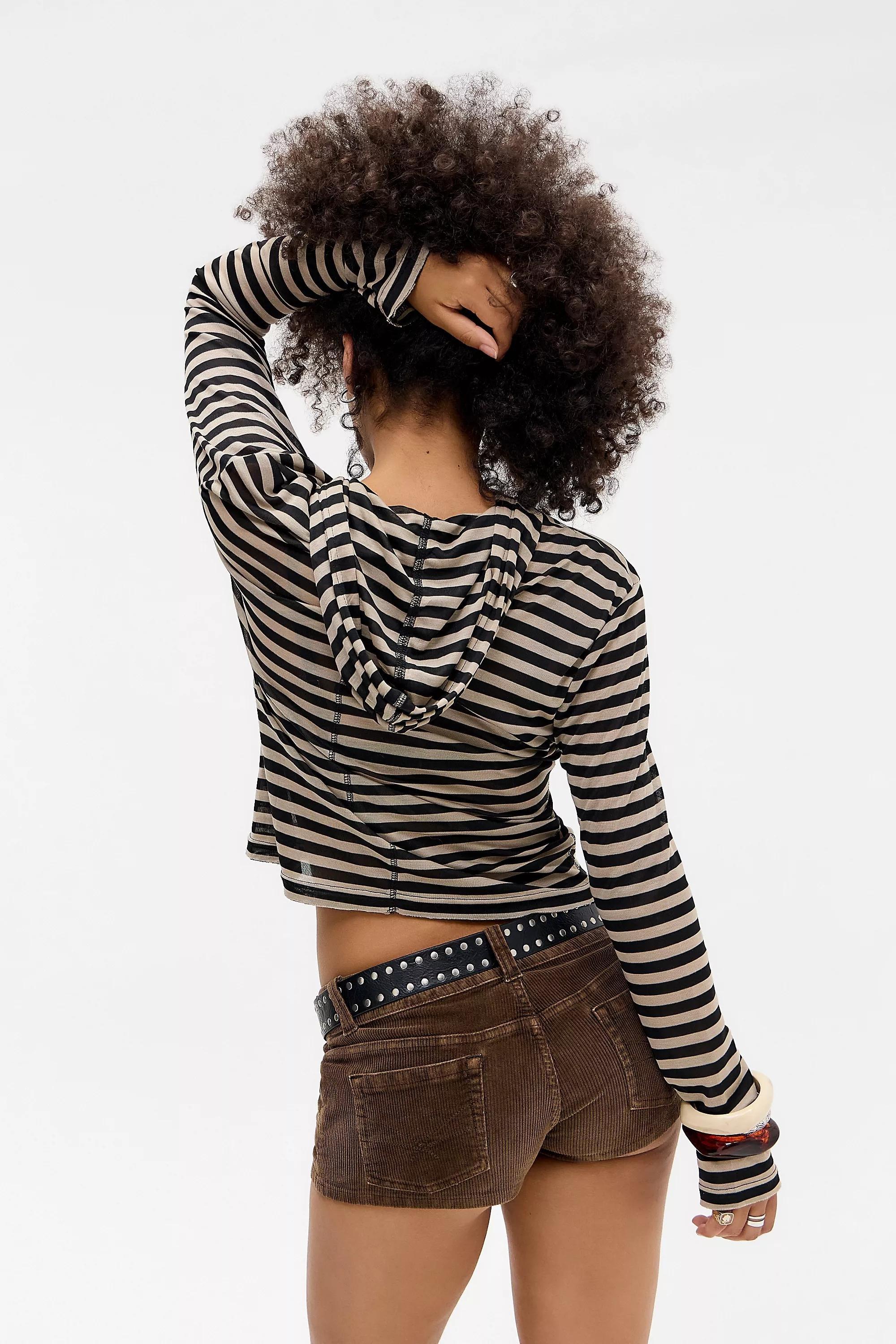 Multicolour Jaded London Mist Stripe Hoodie, ASSORT, large image number 3