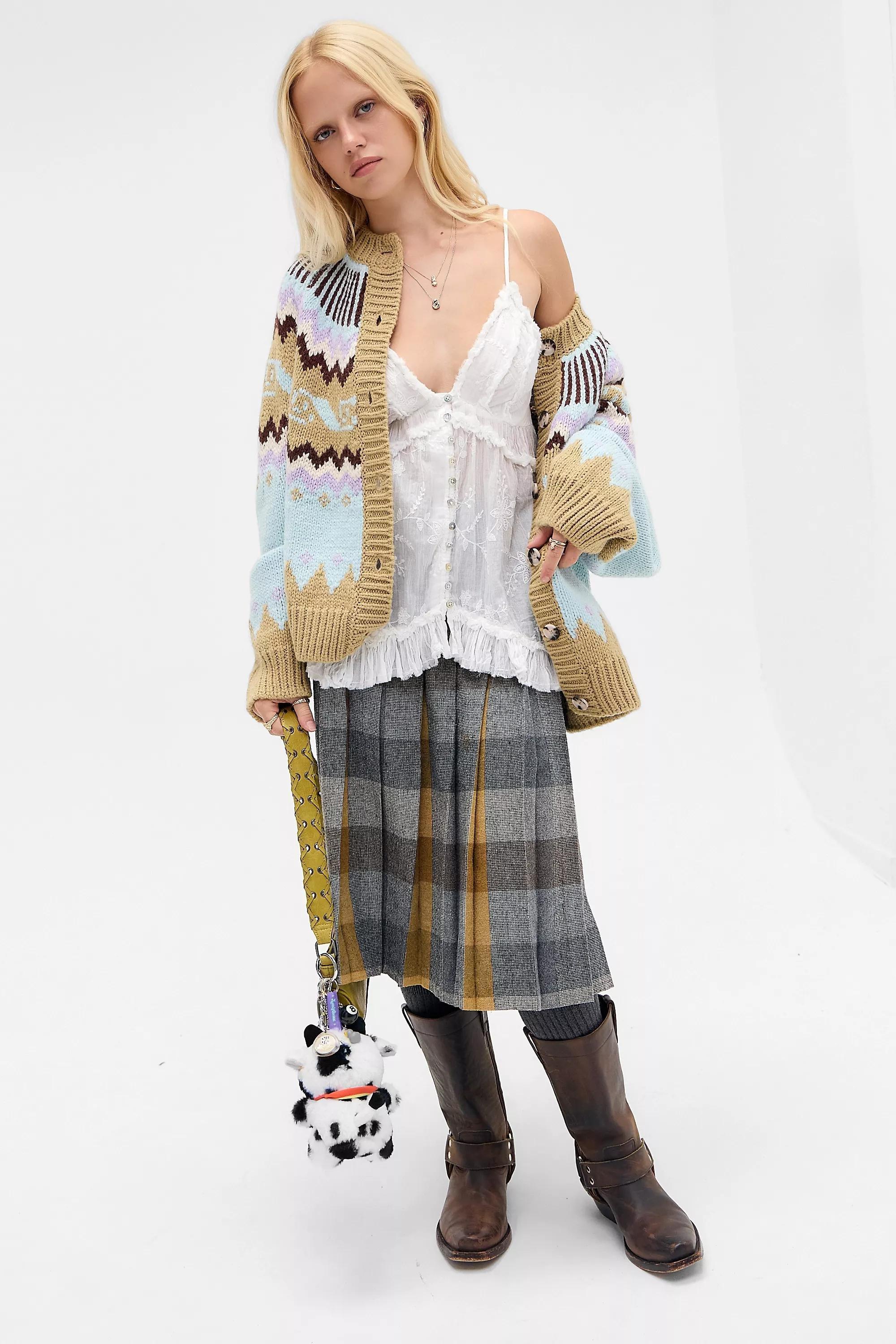 White Kimchi Blue Marnie Babydoll Tank Top, WHT, large image number 1