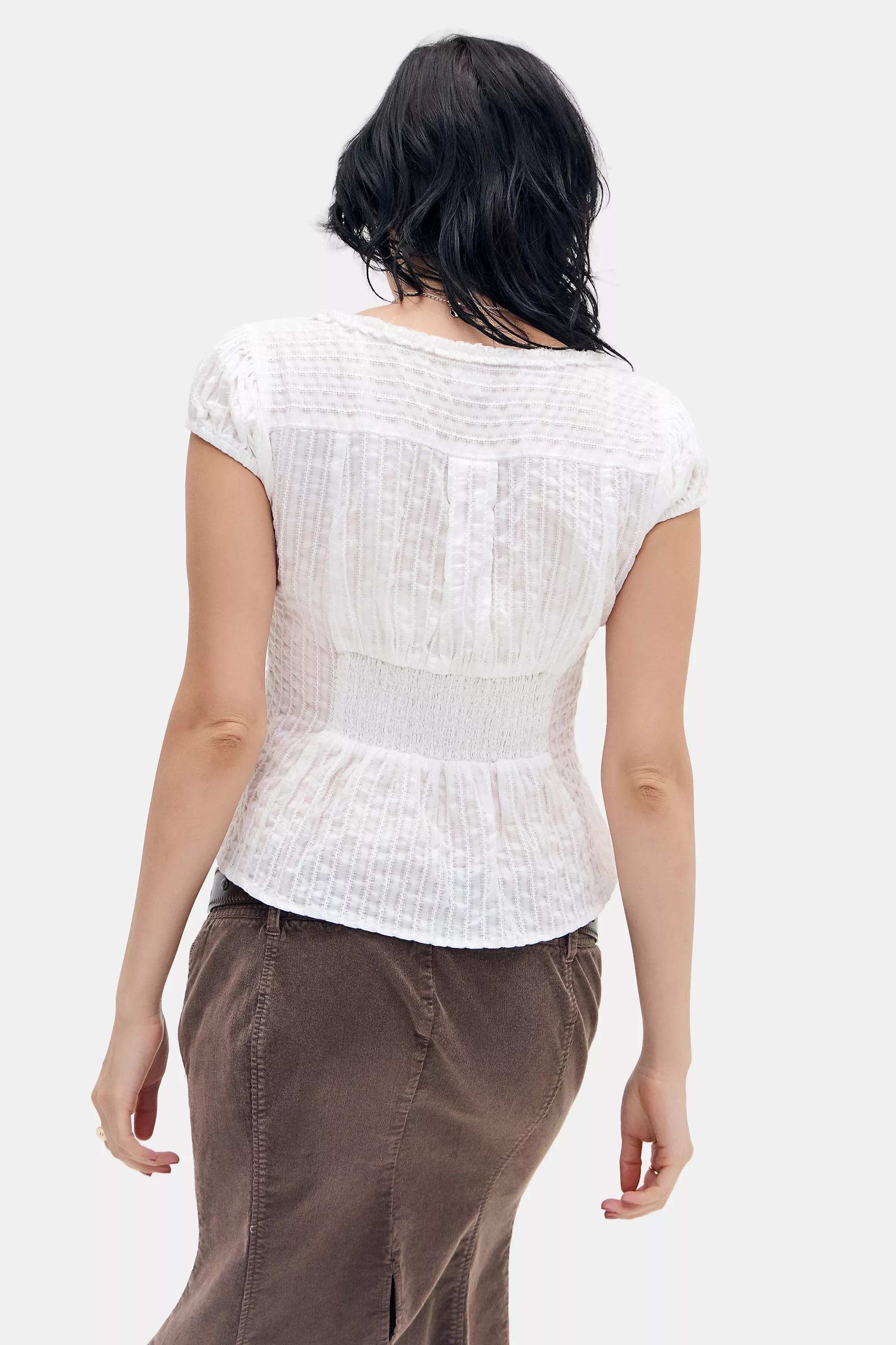 White Kimchi Blue Robyn Ruffle Blouse, WHT, large image number 3