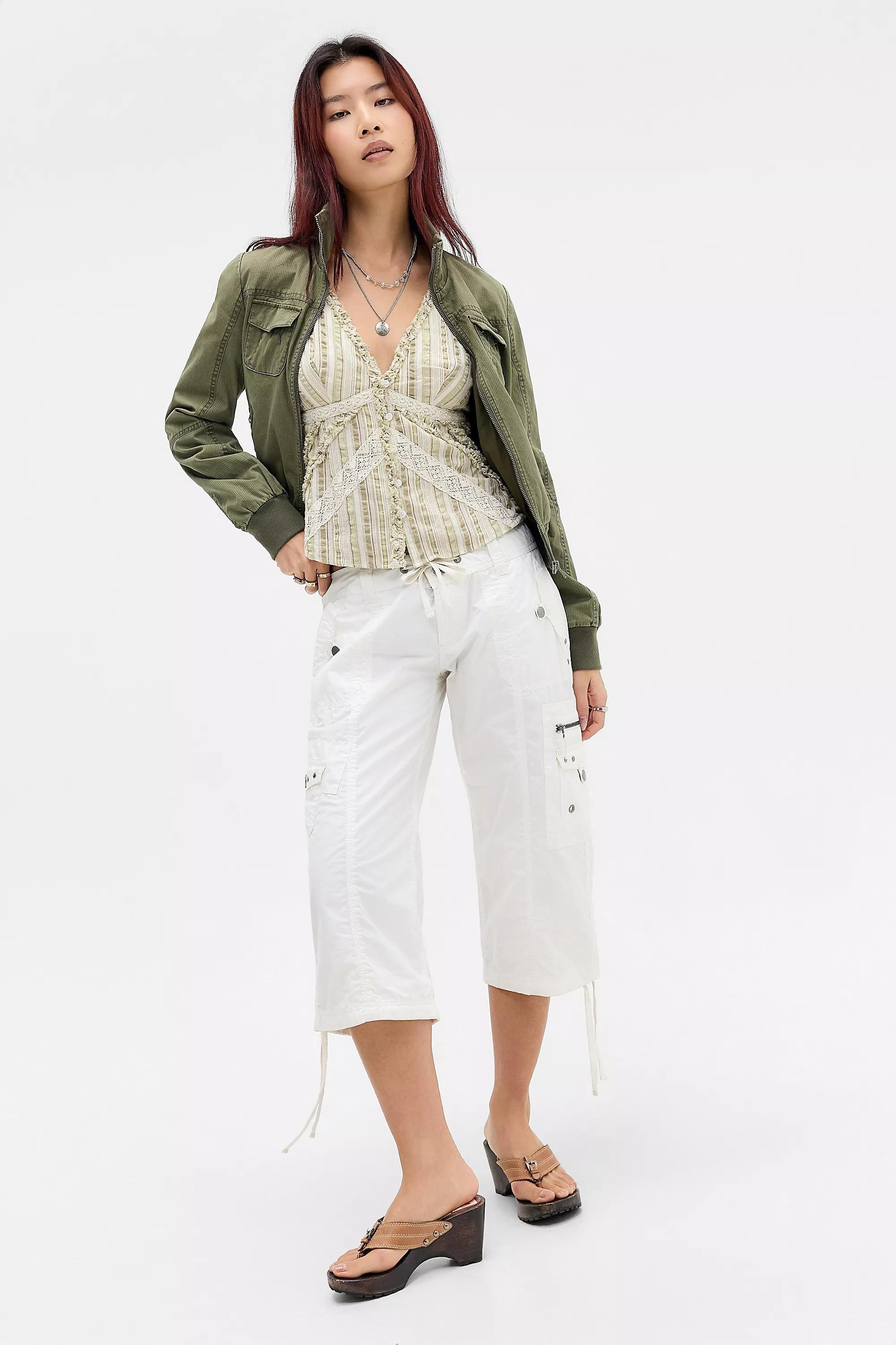 Green Kimchi Blue Robyn Ruffle Blouse, GRN, large image number 2
