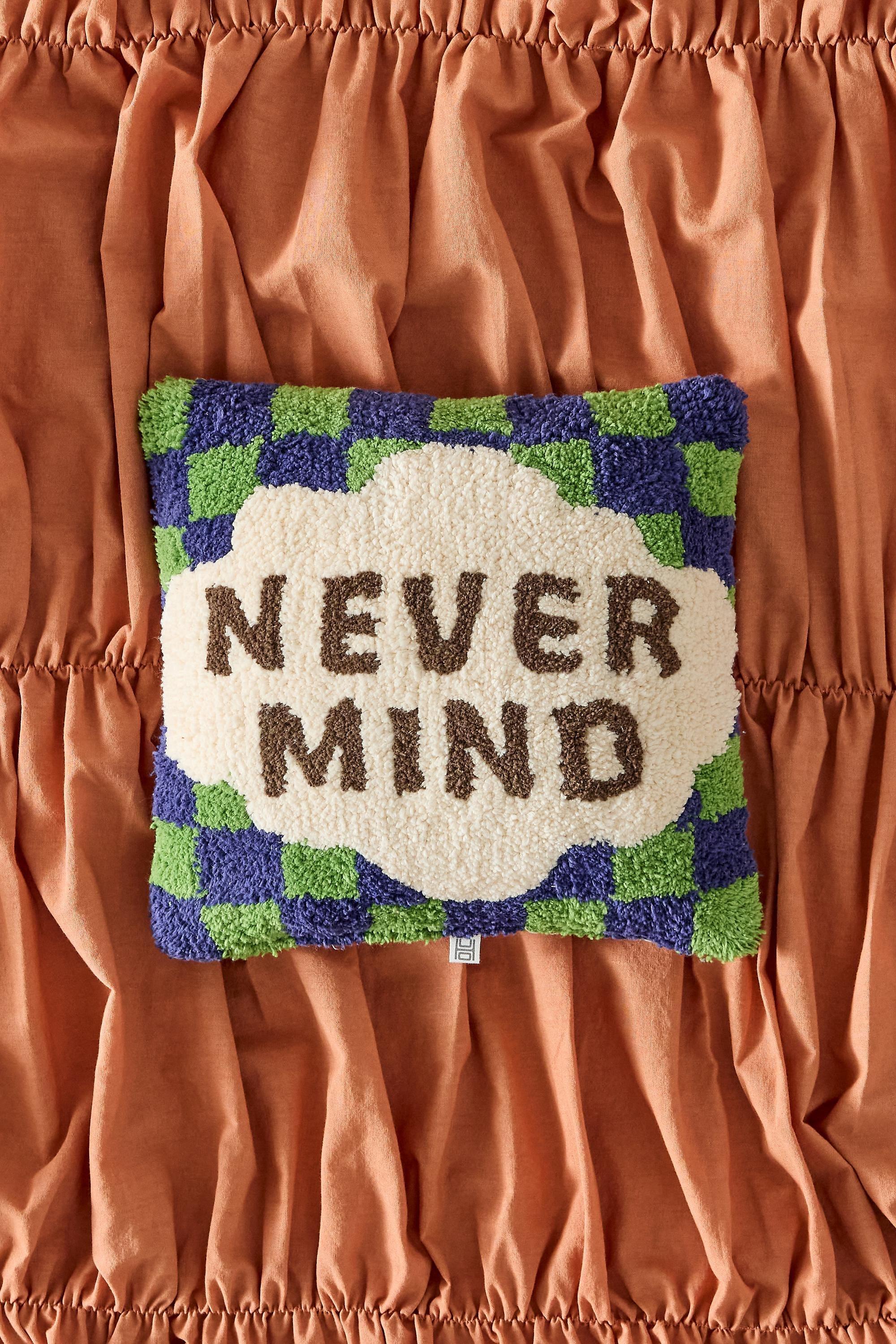 Multicolour Never Mind Tufted Mini Cushion, ASSORT, large image number 0