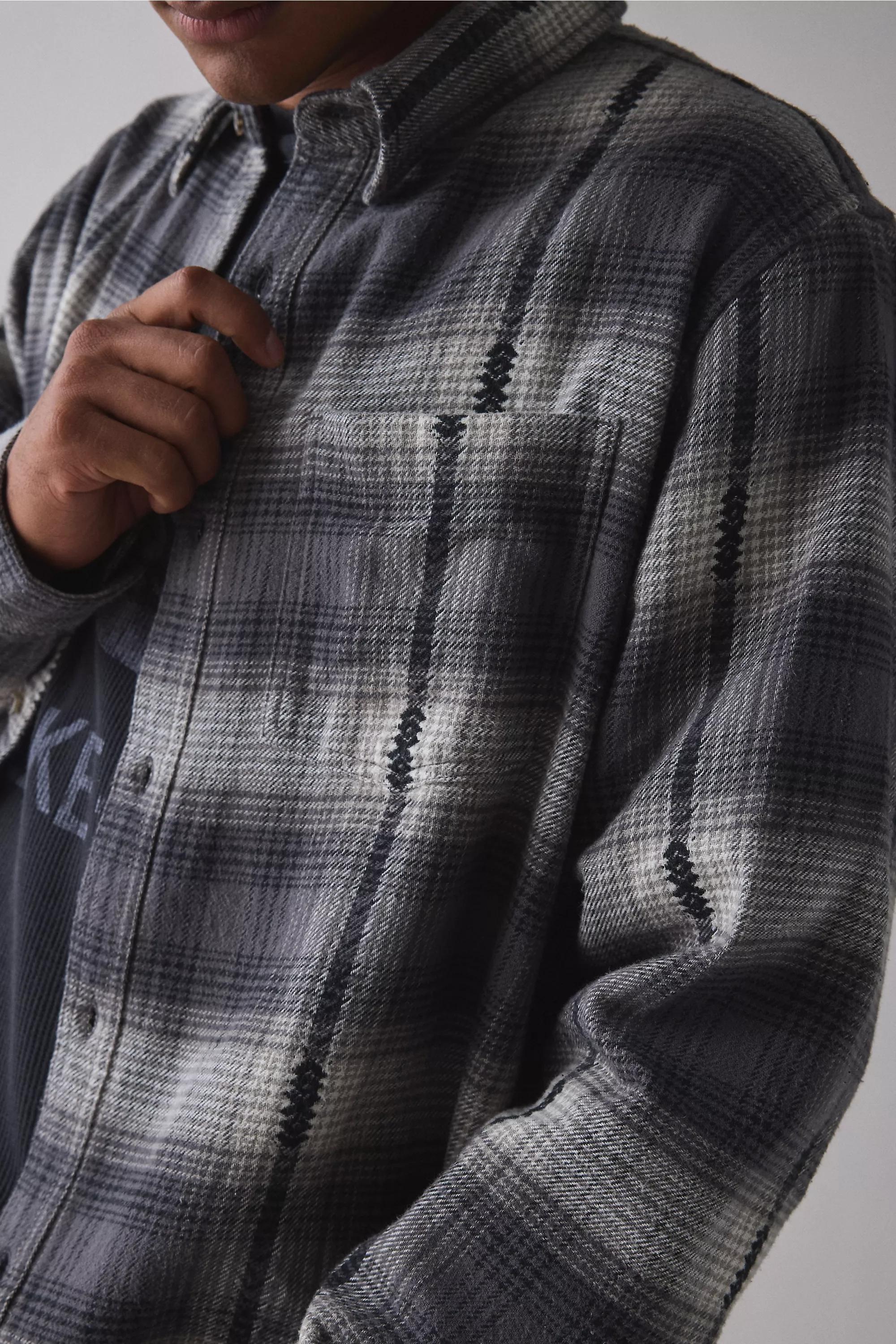 Black Bdg Black Flannel Shirt, BLK, large image number 1