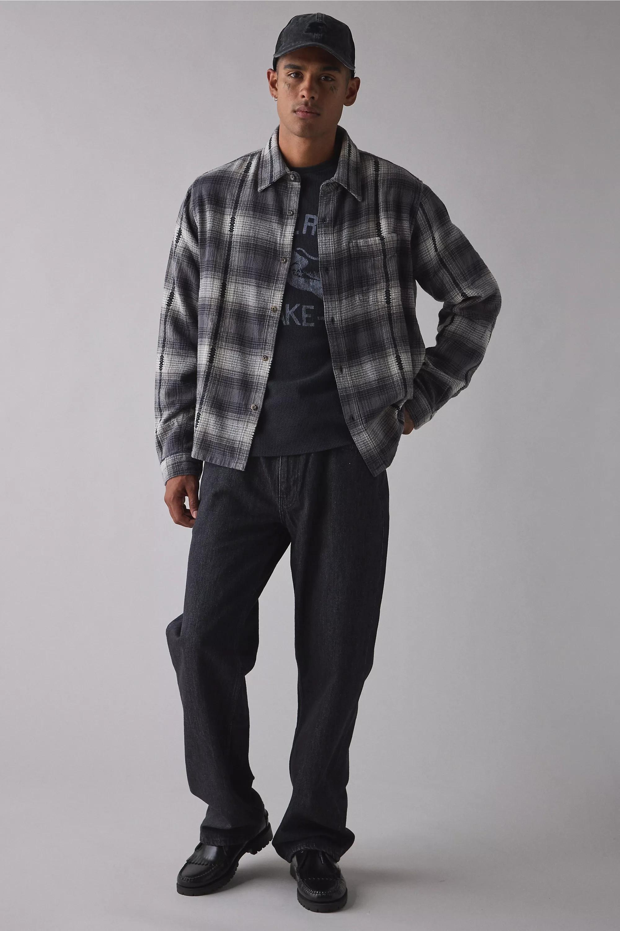 Black Bdg Black Flannel Shirt, BLK, large image number 2