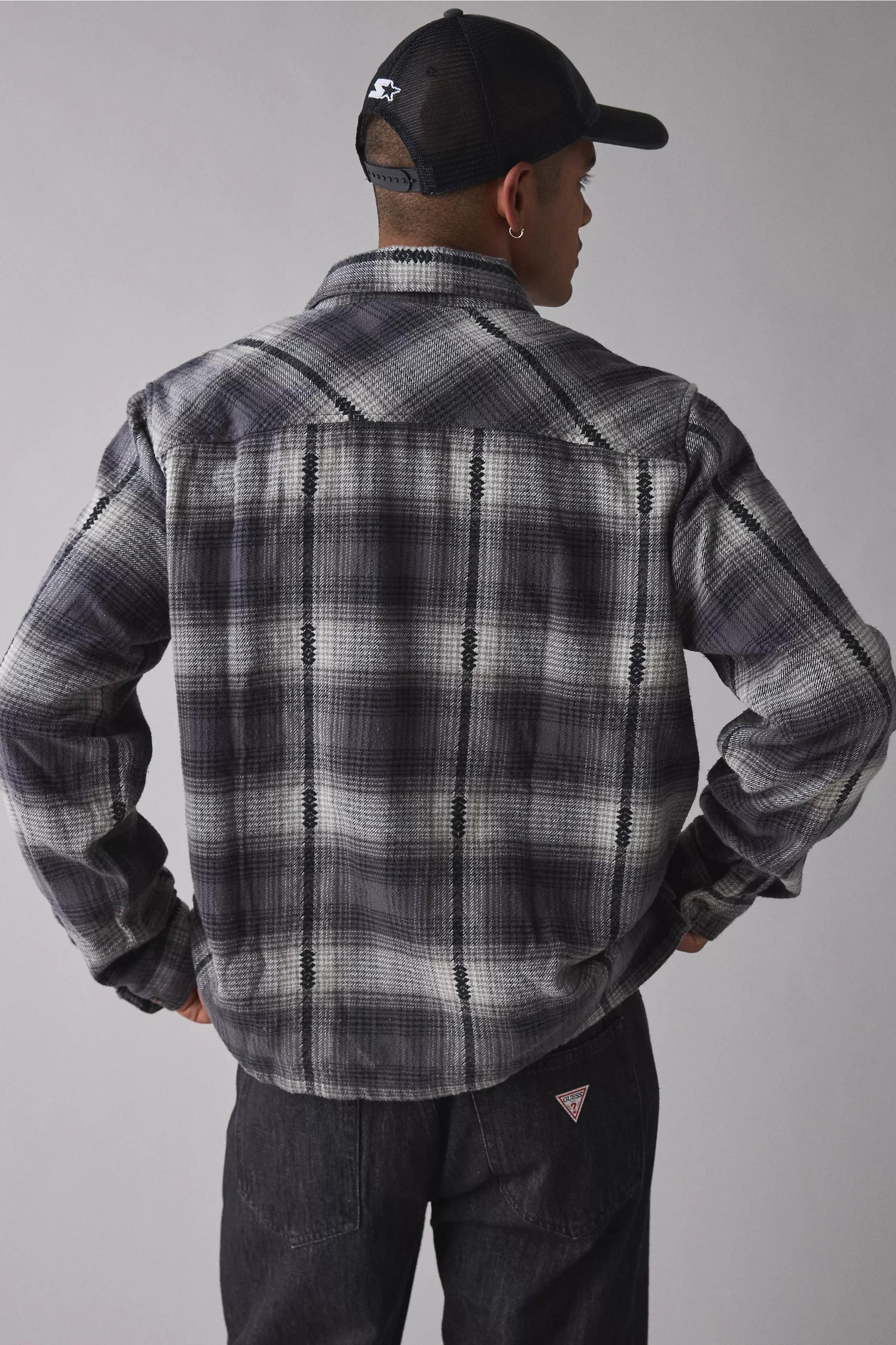 Black Bdg Black Flannel Shirt, BLK, large image number 3