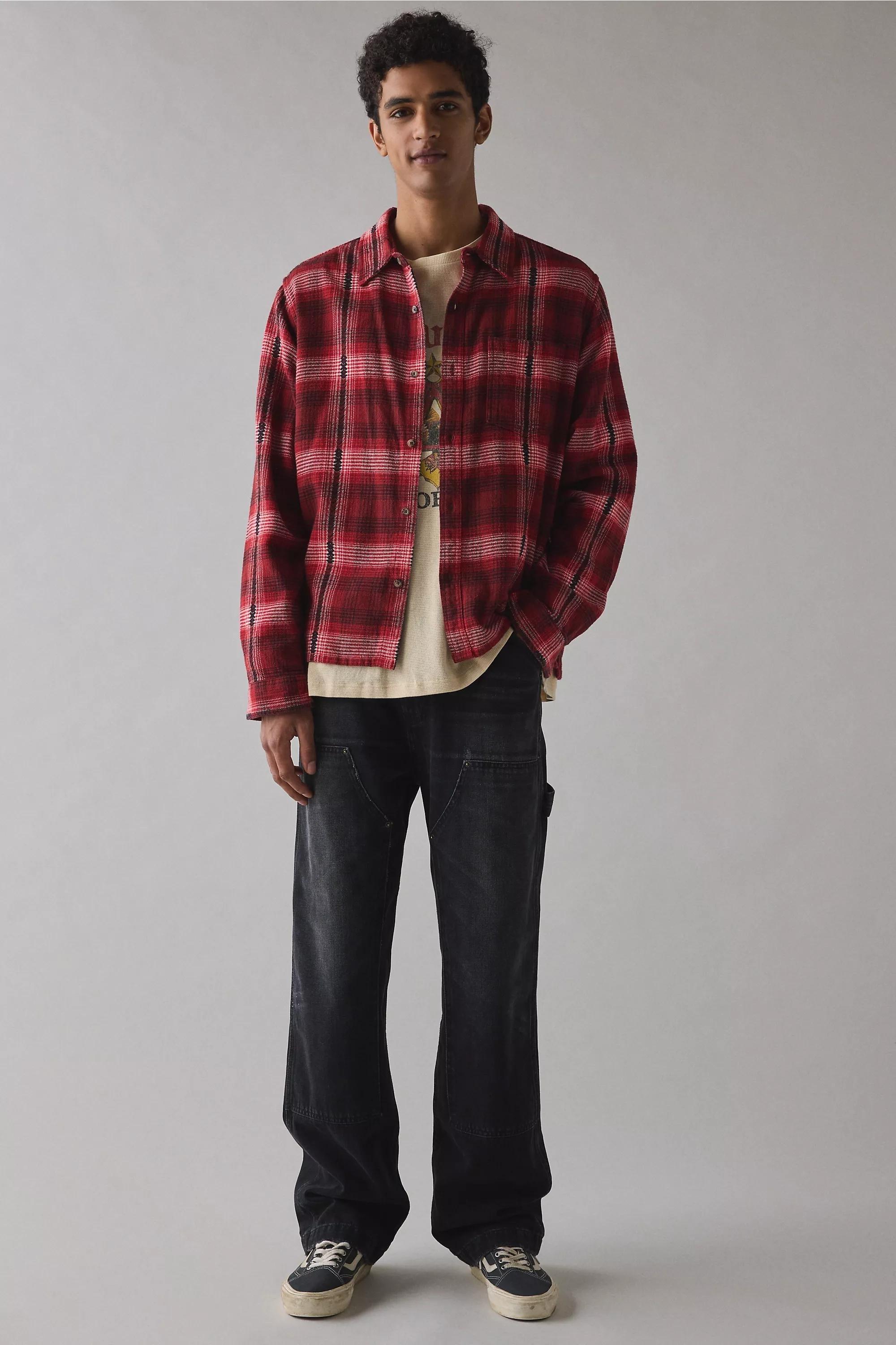 Red Bdg Red Flannel Shirt, RED, large image number 1